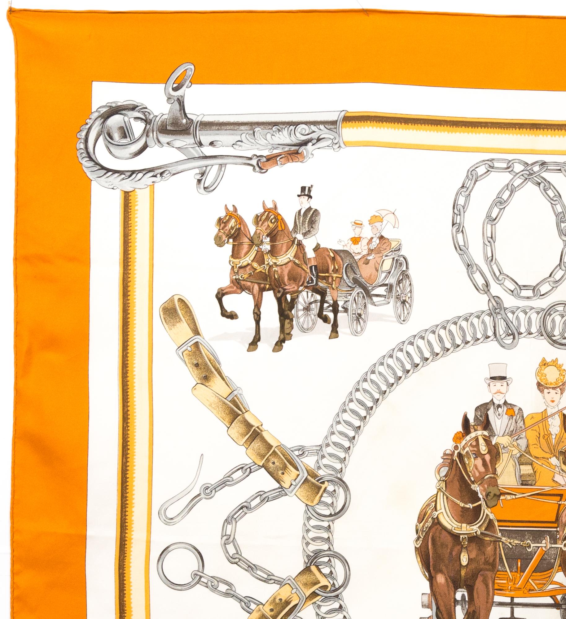 Hermes silk scarf 