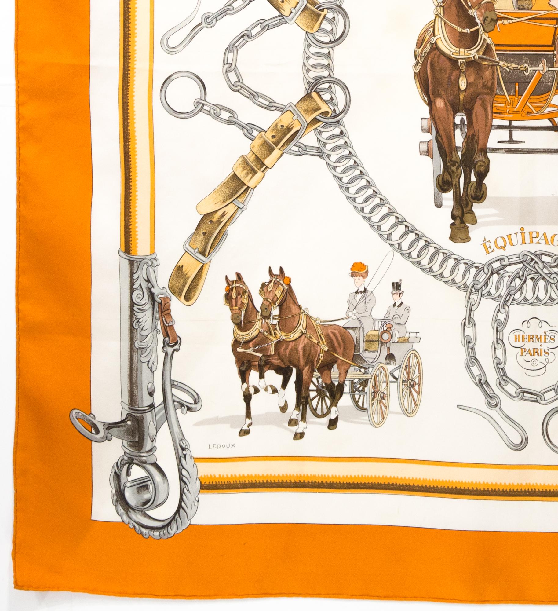 Women's or Men's Hermes Equipages by Ledoux Silk Scarf