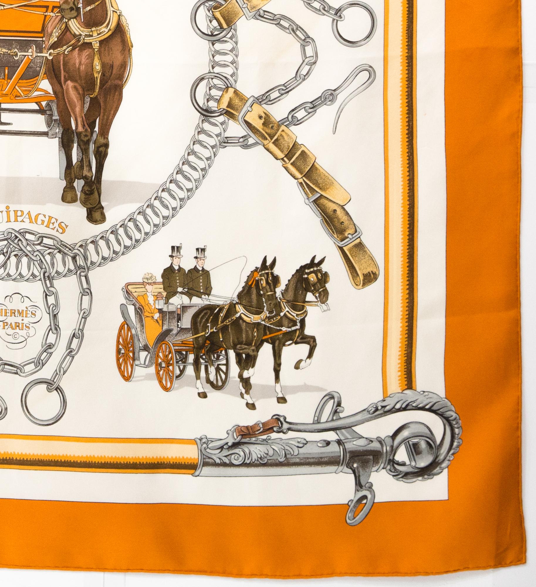 Hermes Equipages by Ledoux Silk Scarf 1