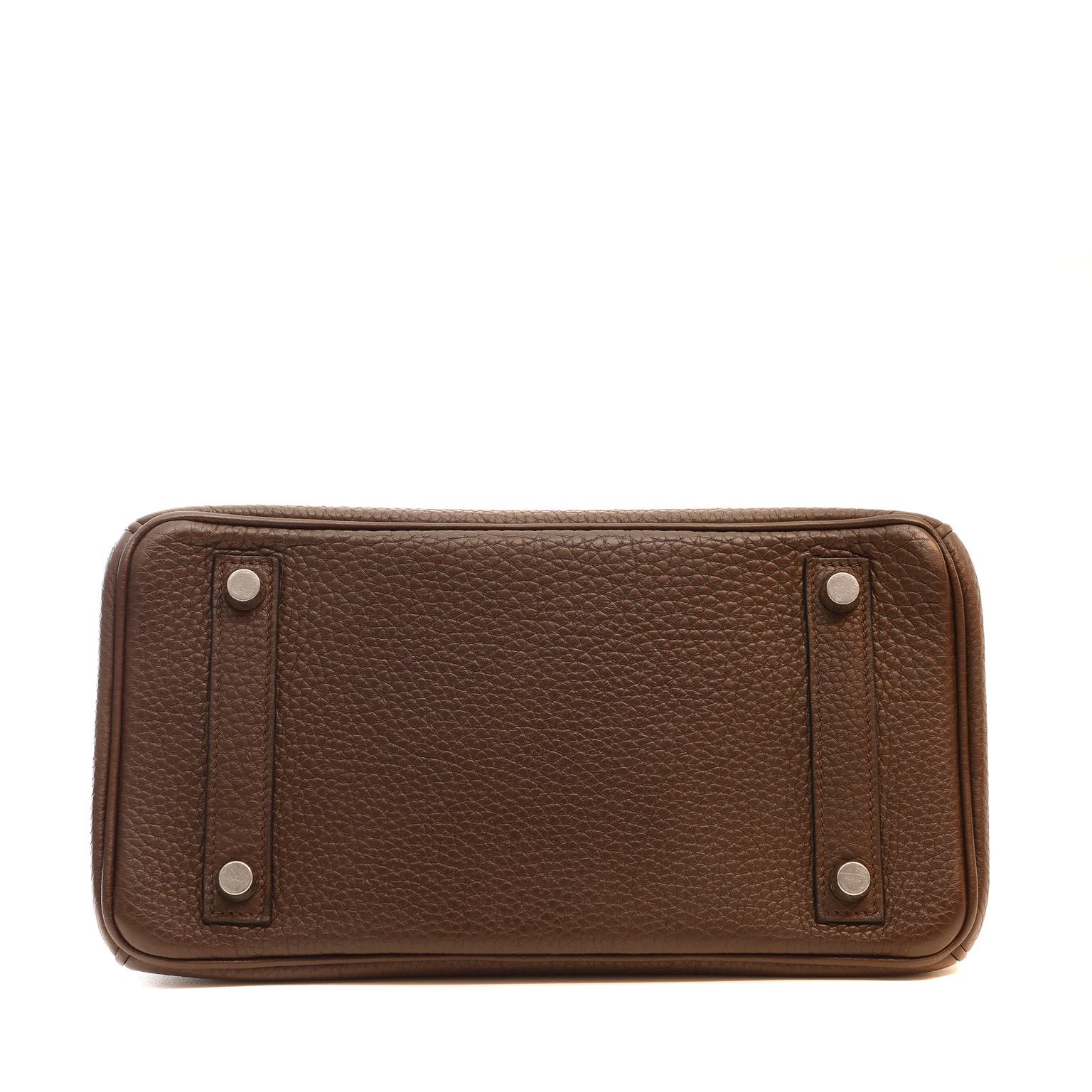 Donna Birkin Hermès Espresso Togo 25 cm con Palladium