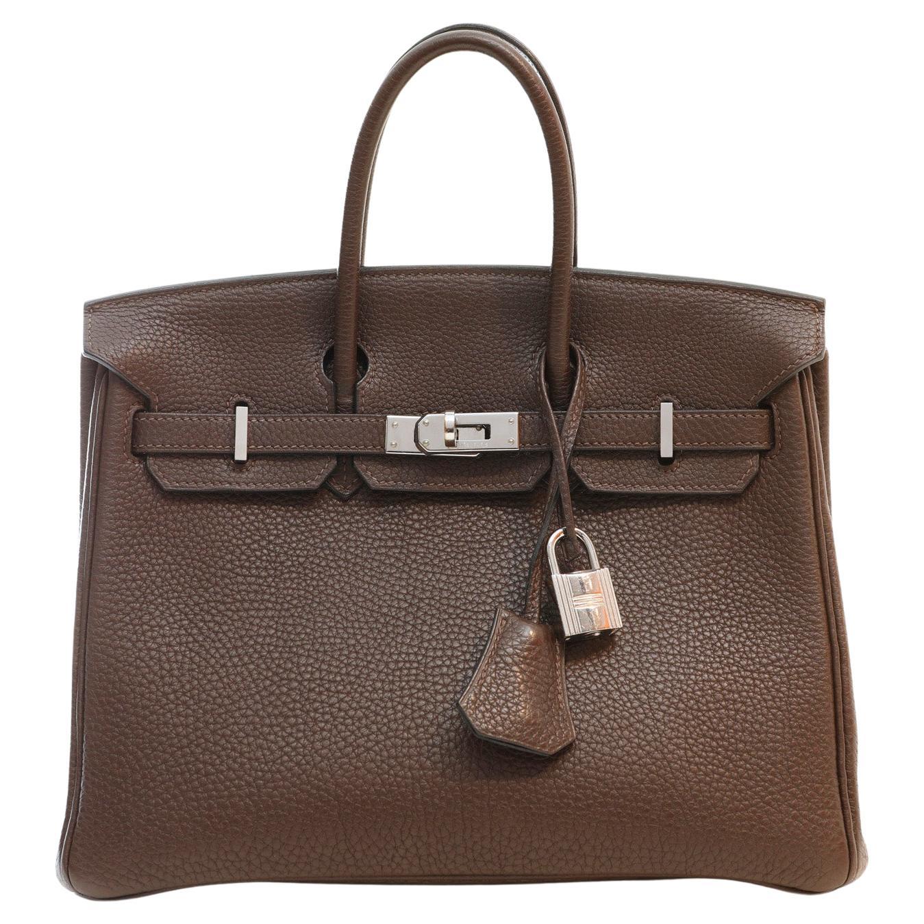 Hermès Espresso Togo 25 cm Birkin with Palladium