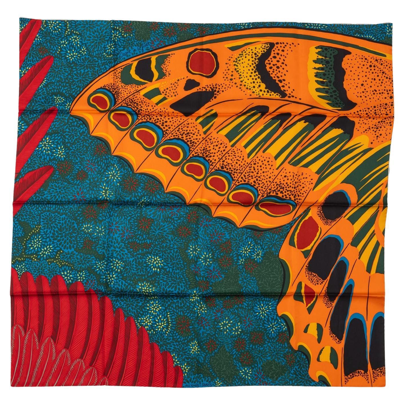 Hermès Esprit de La Foret Silk Scarf For Sale