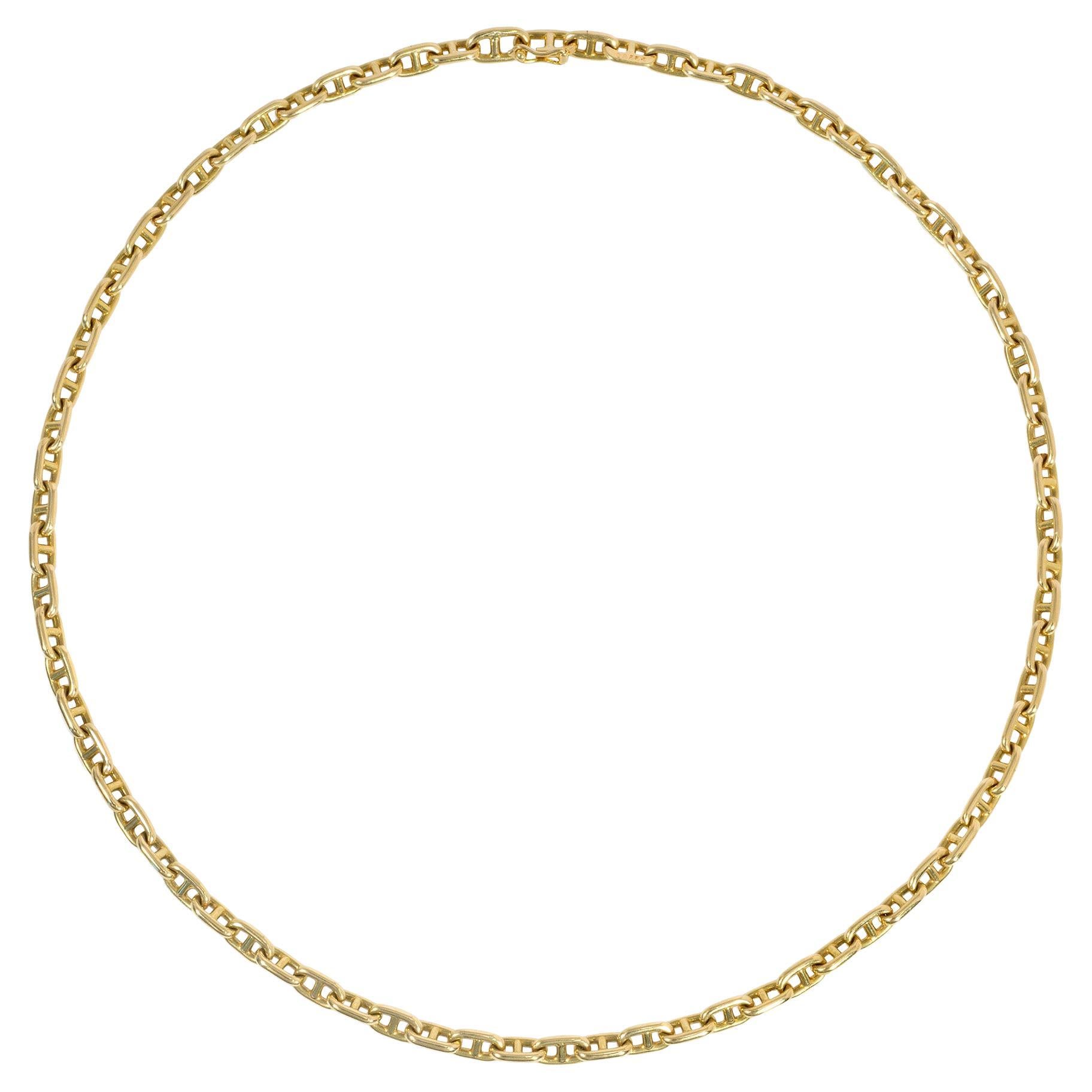 Hermès Estate Gold Chaîne D'Ancre Necklace
