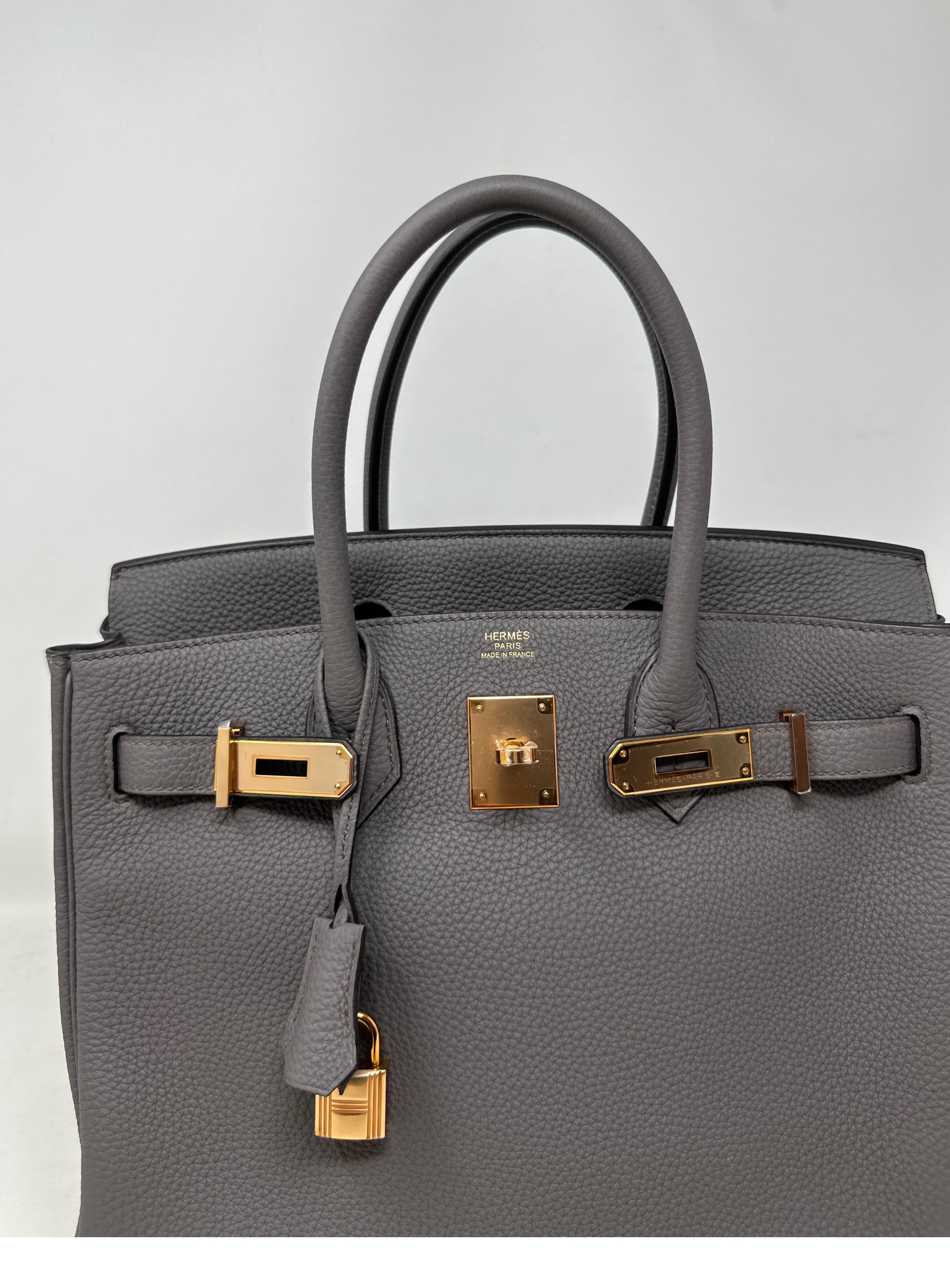 Sac Hermes Etain Birkin 30  14