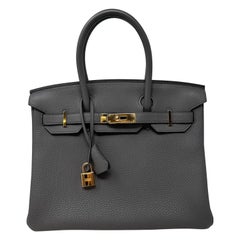 Hermes Etain Birkin 30 Bag