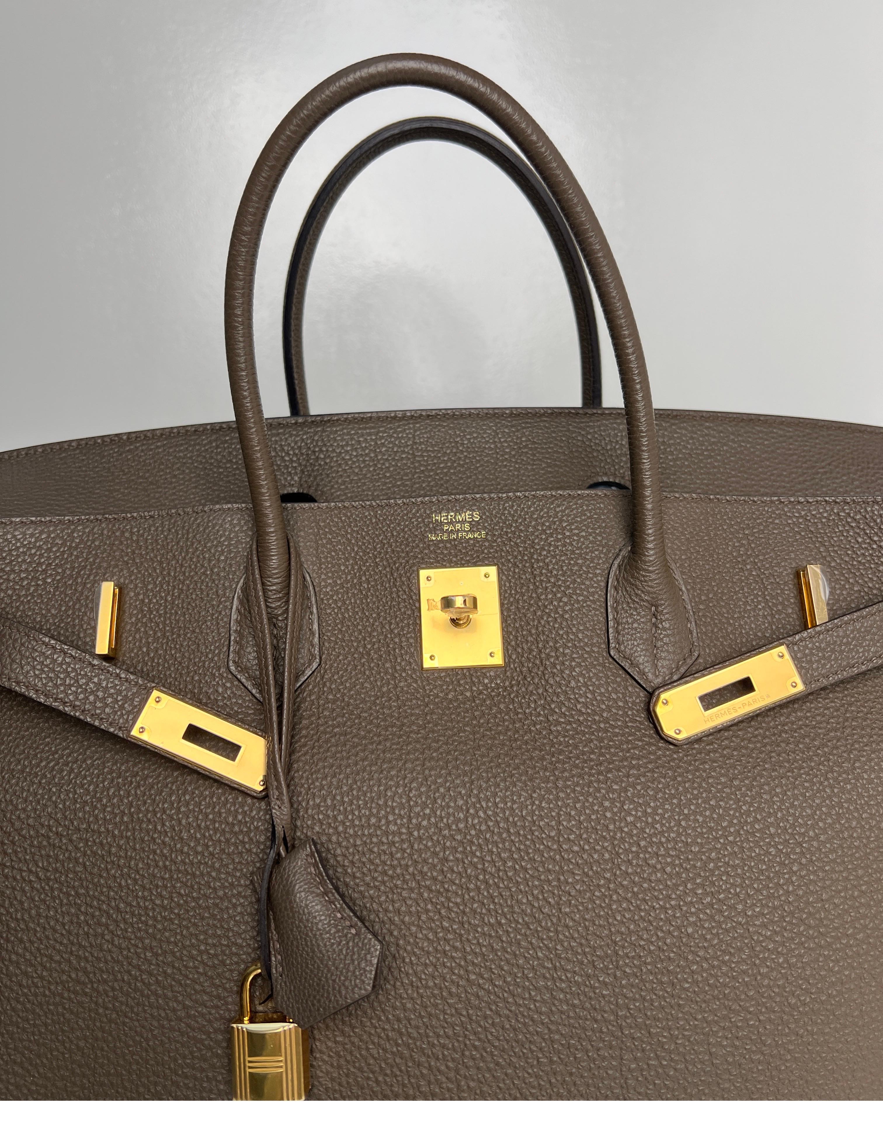 Hermes Etain Birkin 40 Bag 6