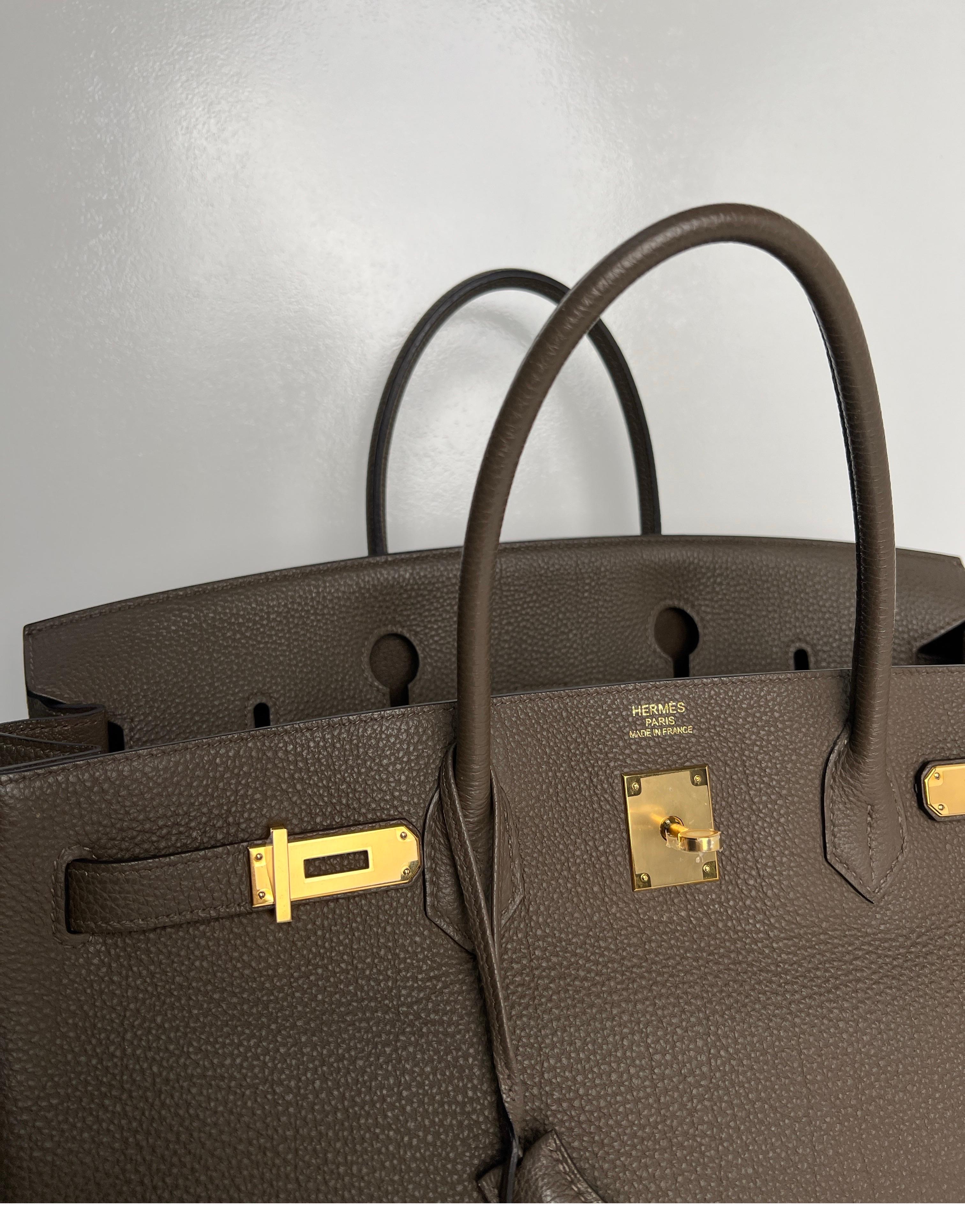 Hermes Etain Birkin 40 Bag 11
