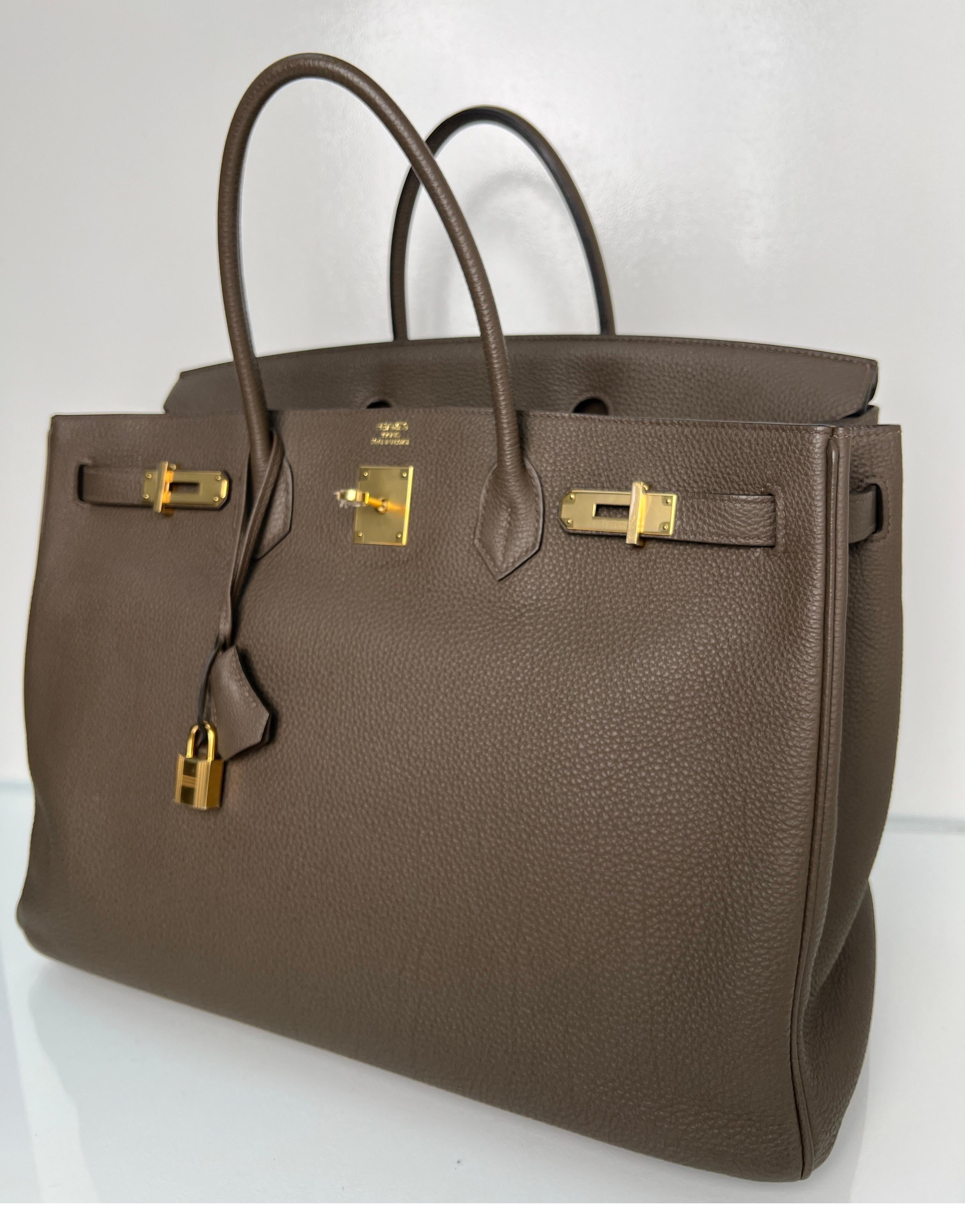 Hermes Etain Birkin 40 Bag 13