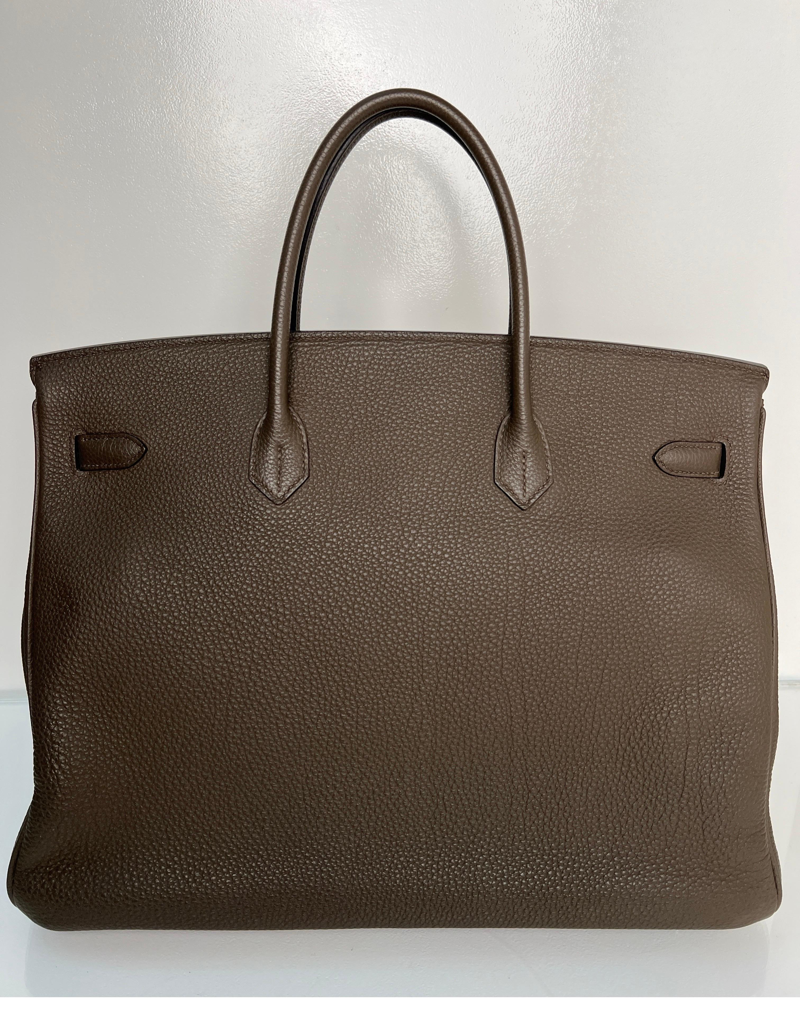 Women's or Men's Hermes Etain Birkin 40 Bag