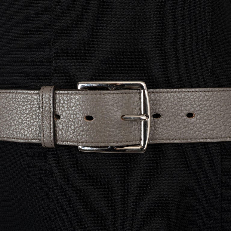 Hermes Belt 85 Etriviere Etain Silver Series HERMES Etriviere Etain Taurillon Clemence Square P Belt | eBay main image 2