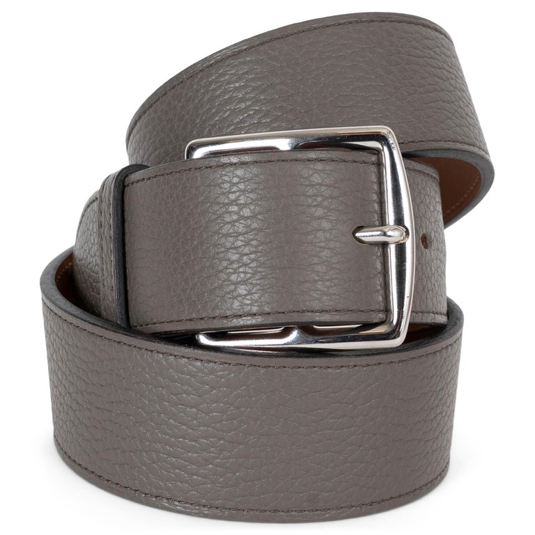 HERMES Etain Clemence leather ETRIVIERE 40 Belt 85 For Sale  display picture 2