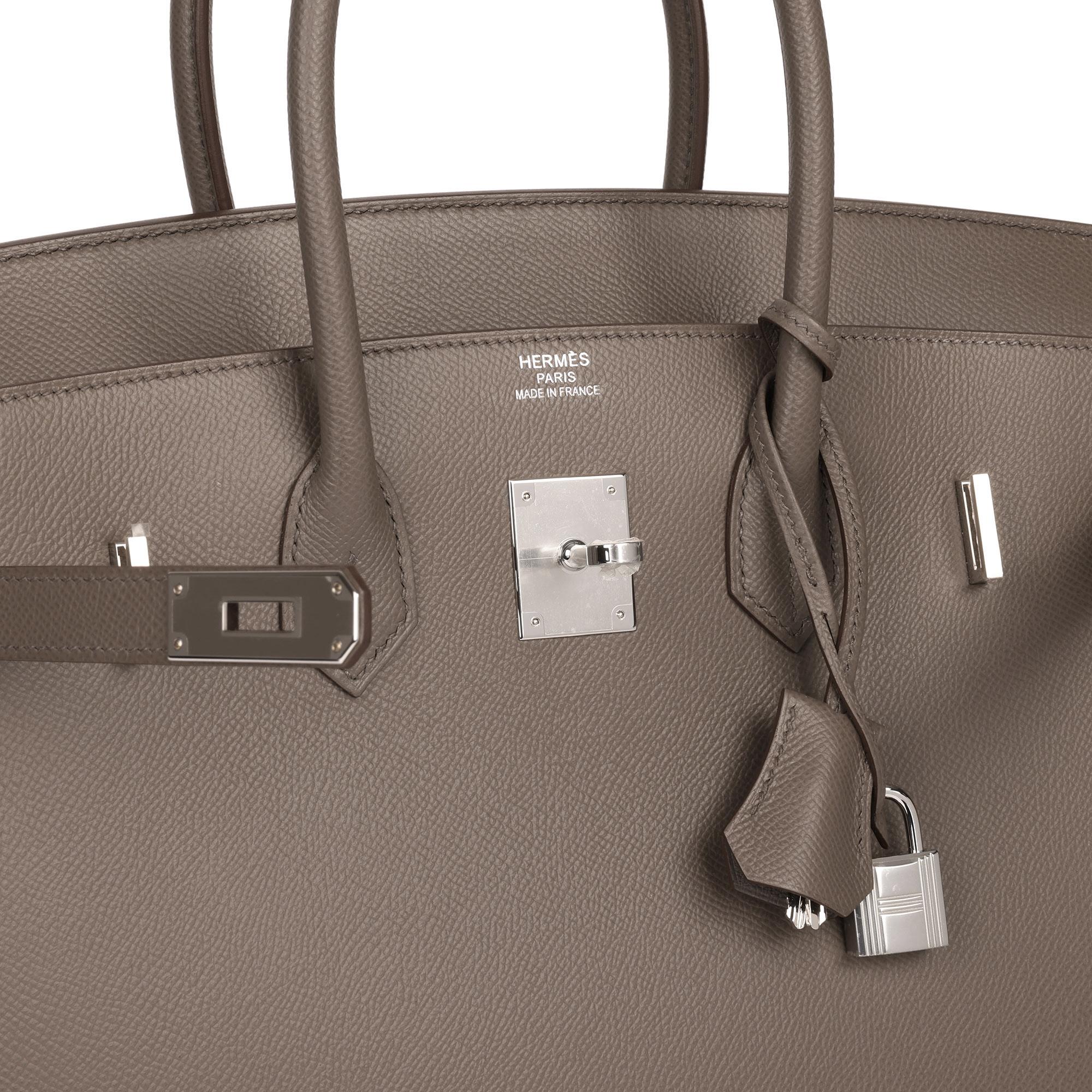 Hermès Etain Epsom Leather Birkin 35cm Sellier 4