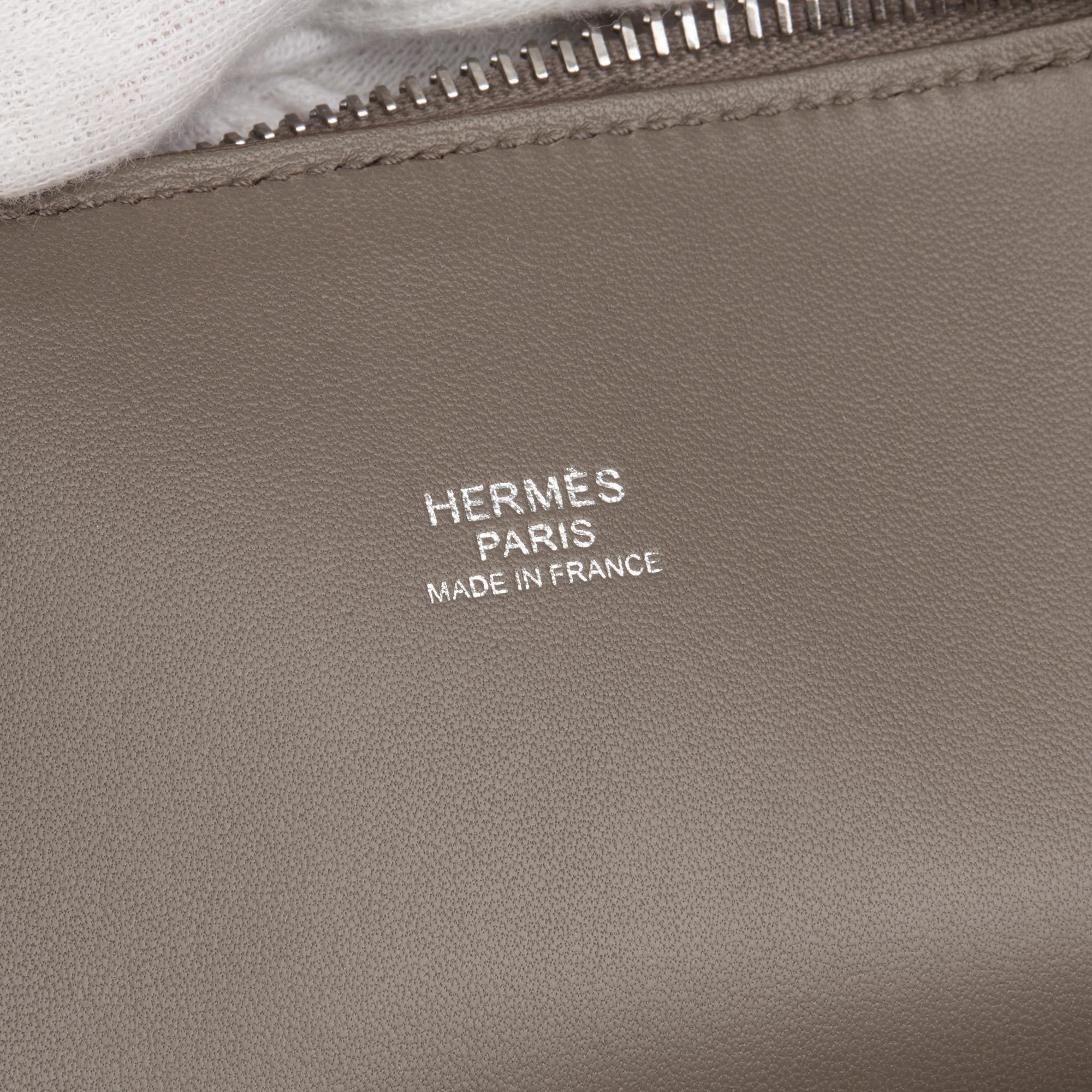 Hermes Etain Epsom Leather Bolide 27cm 2