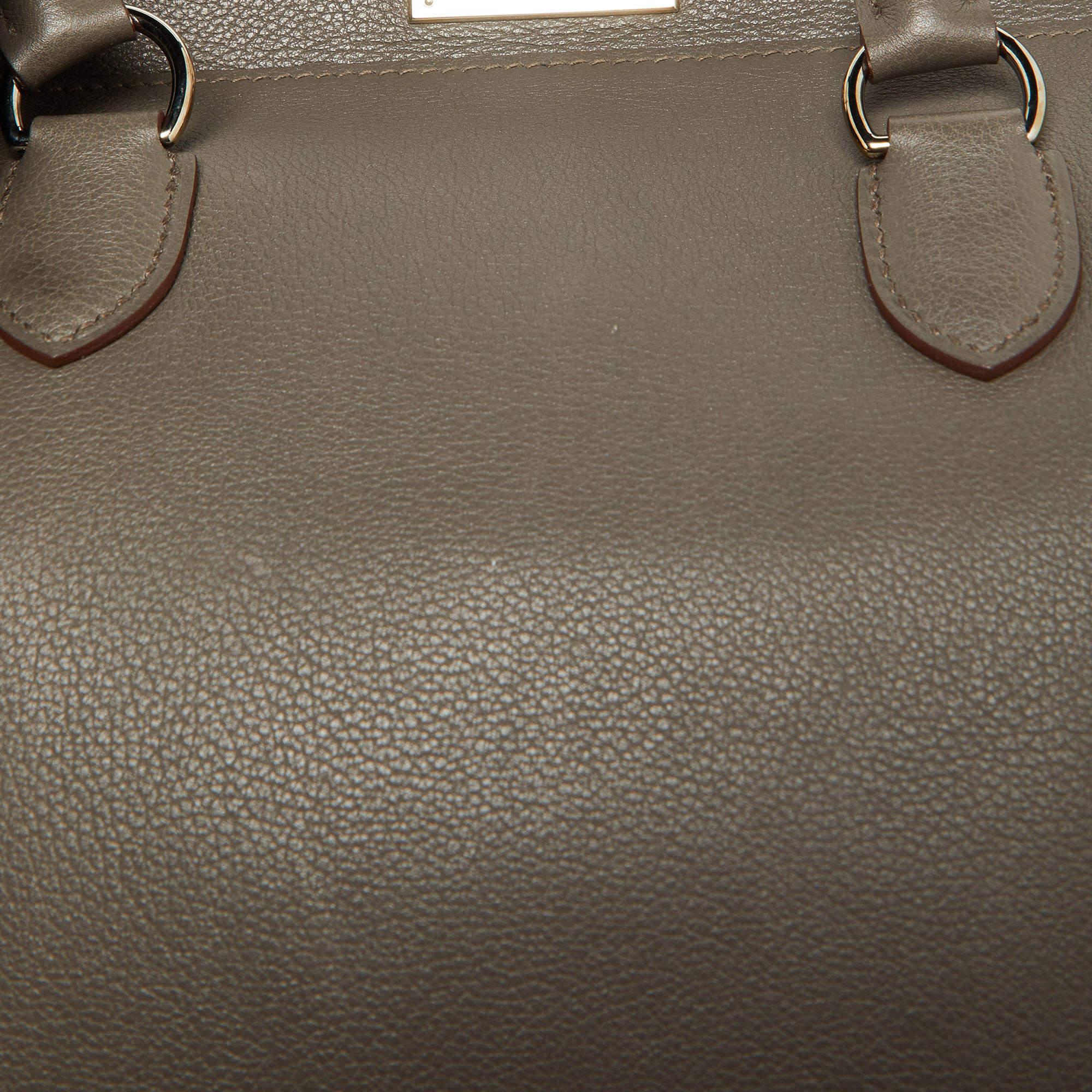 Hermes Etain Evercolor Leather Palladium Finish Toolbox 20 Bag 3
