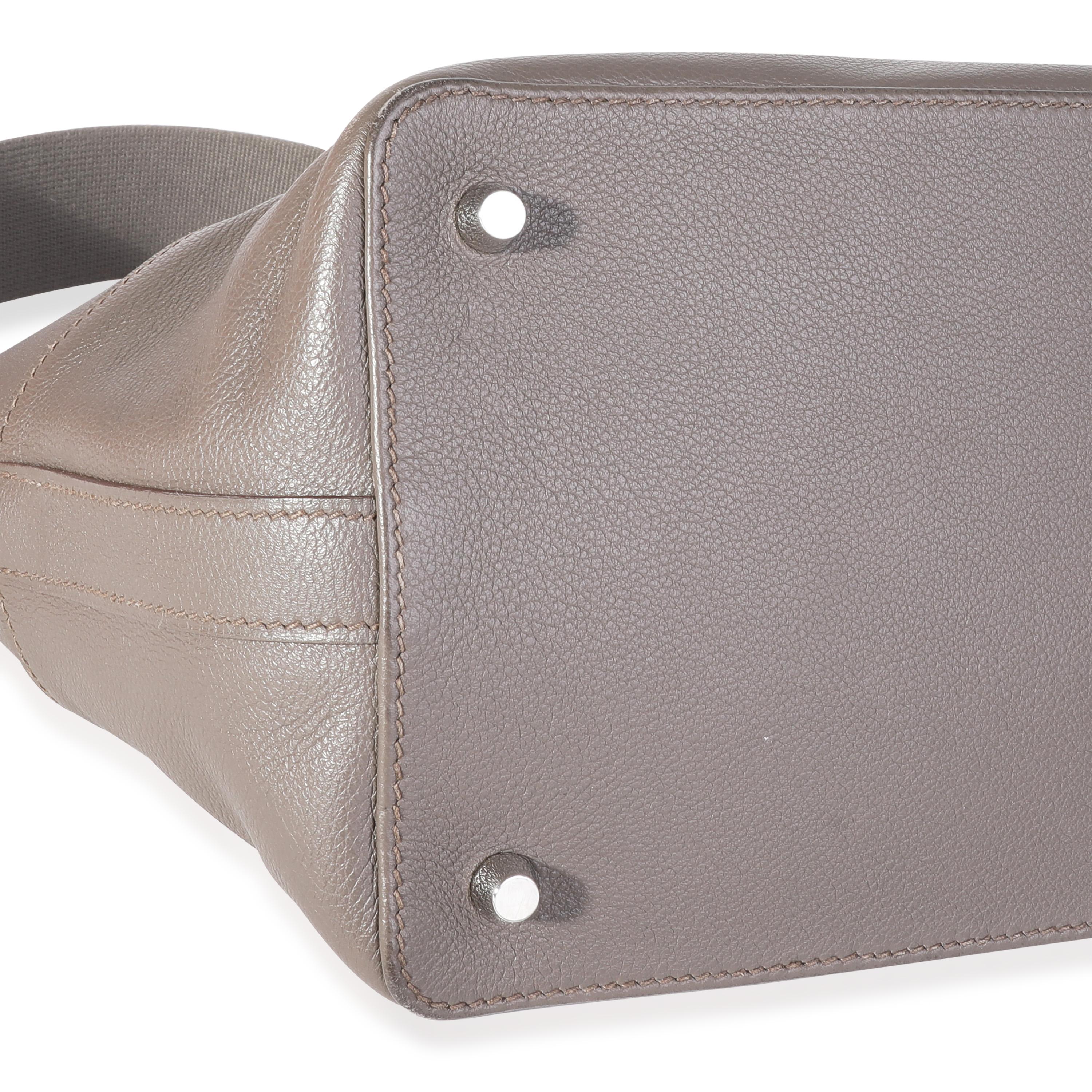 Gray Hermès Etain Evercolor Toolbox 20 PHW