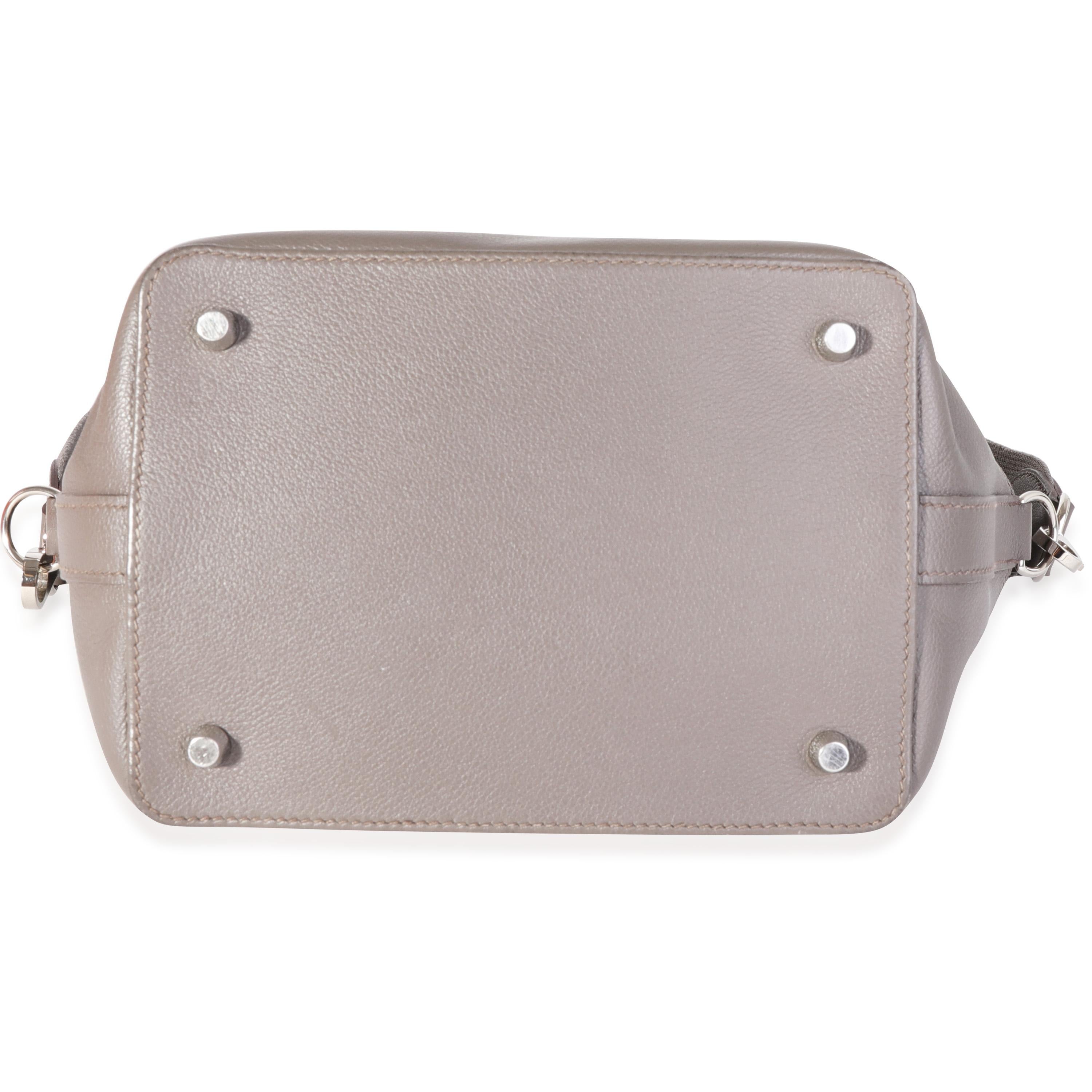 Women's Hermès Etain Evercolor Toolbox 20 PHW