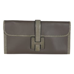 Hermès Etain Ombre Swift Lizard Jige Elan Touch 29 Clutch