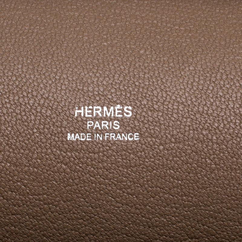 Hermes Etain Taurillon Clemence Leather Jypsiere 28 Bag 3