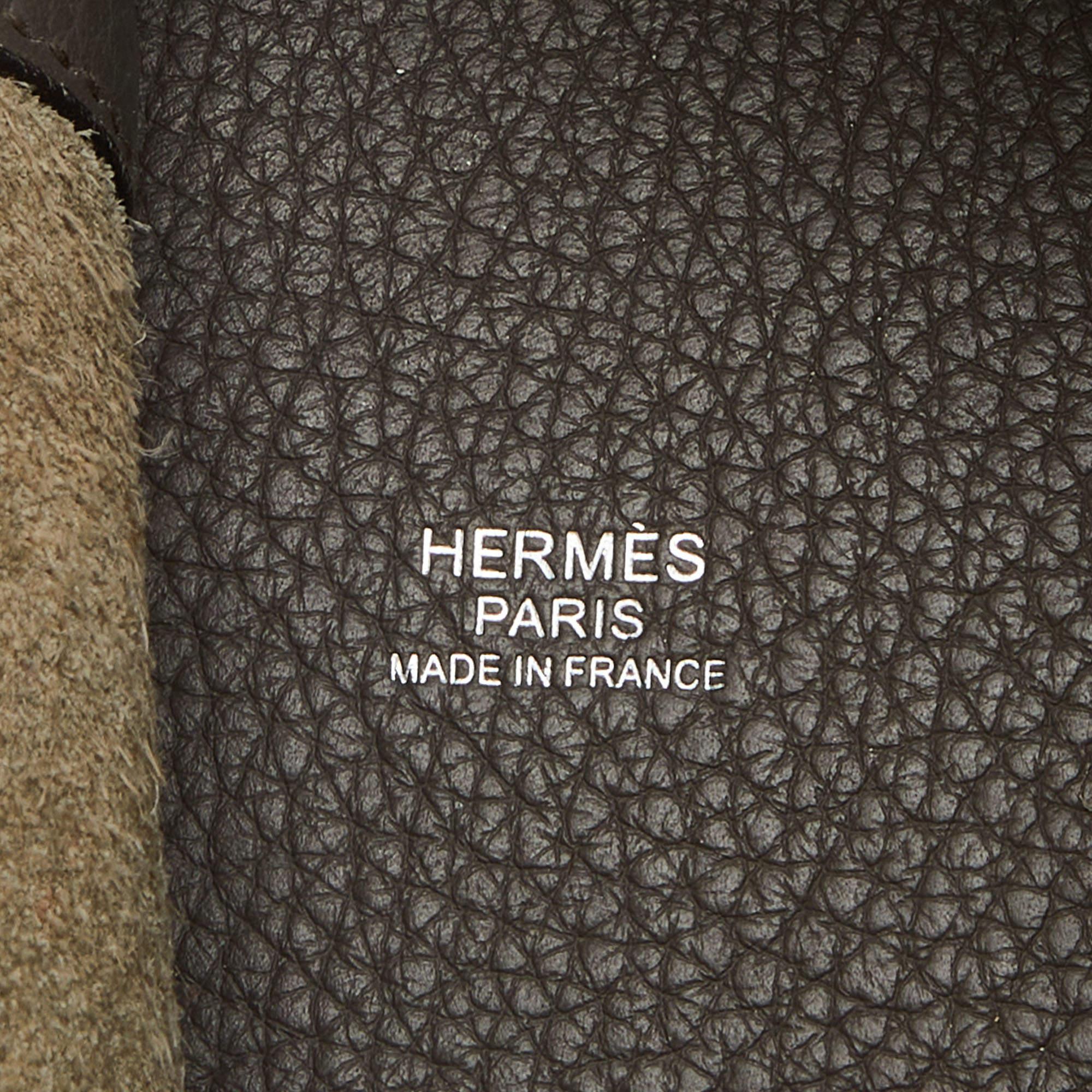 Hermes Etain Taurillon Clemence Leather Picotin Lock 22 Bag 6