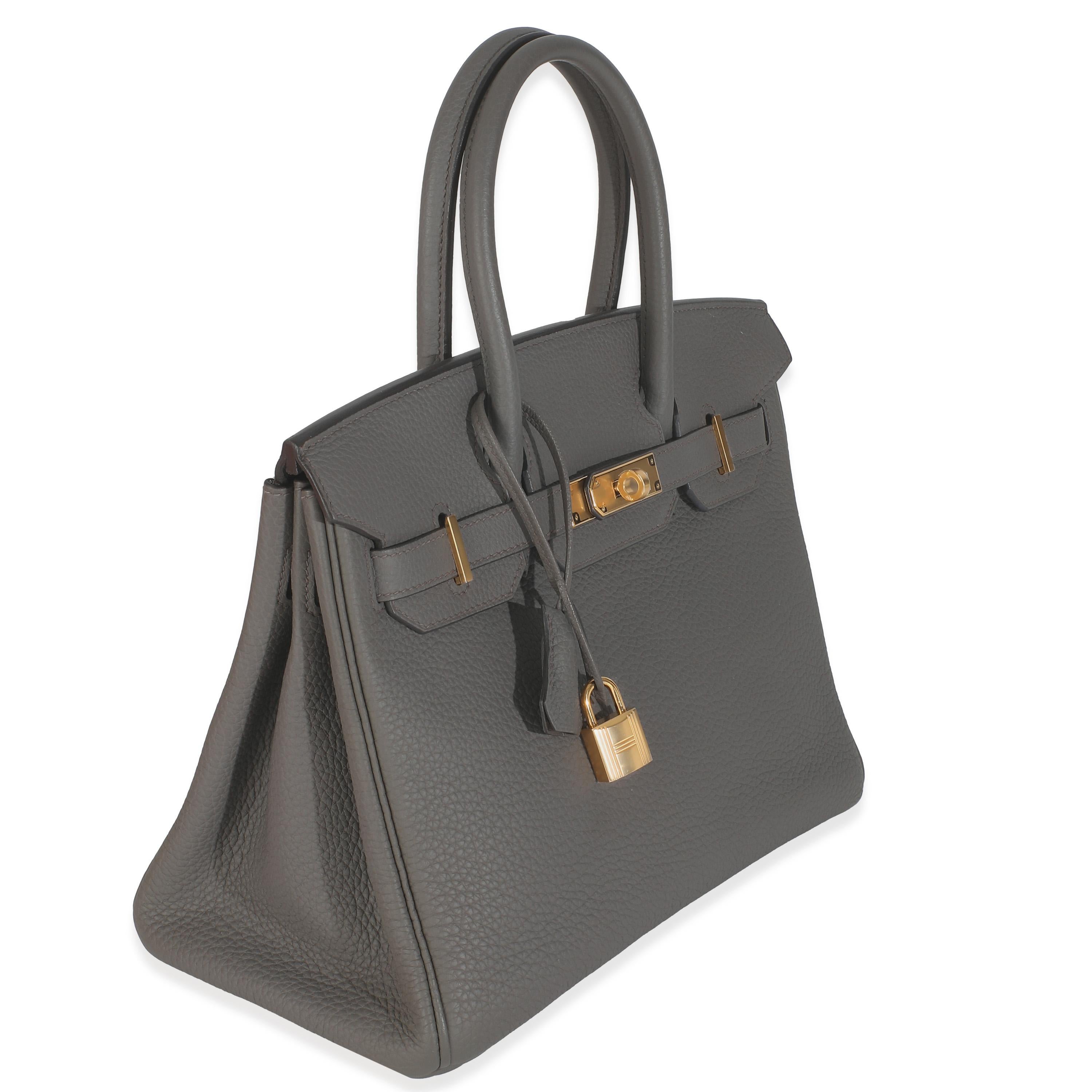 Hermès Etain Togo Birkin 30 GHW In Excellent Condition For Sale In New York, NY