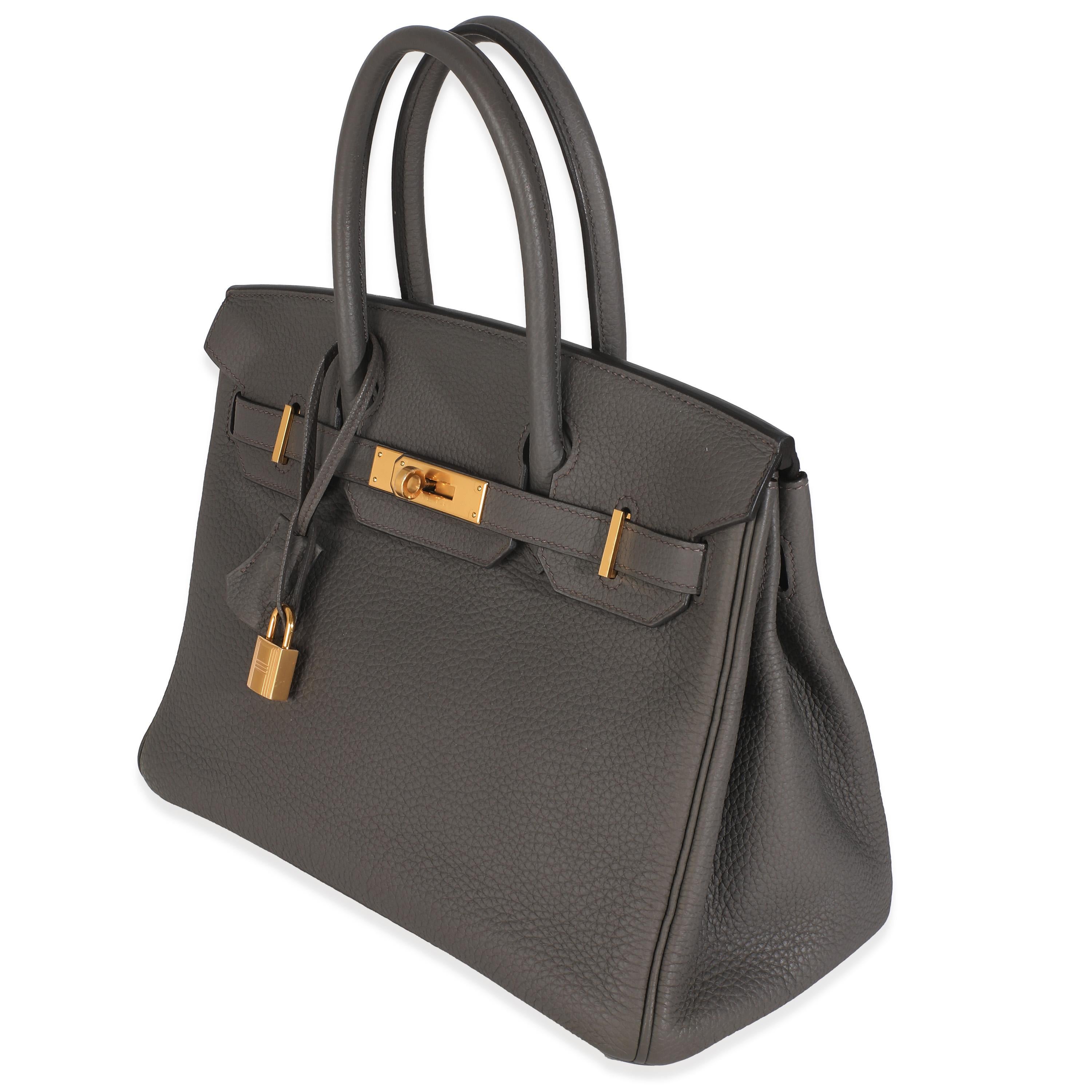 Women's or Men's Hermès Etain Togo Birkin 30 GHW For Sale