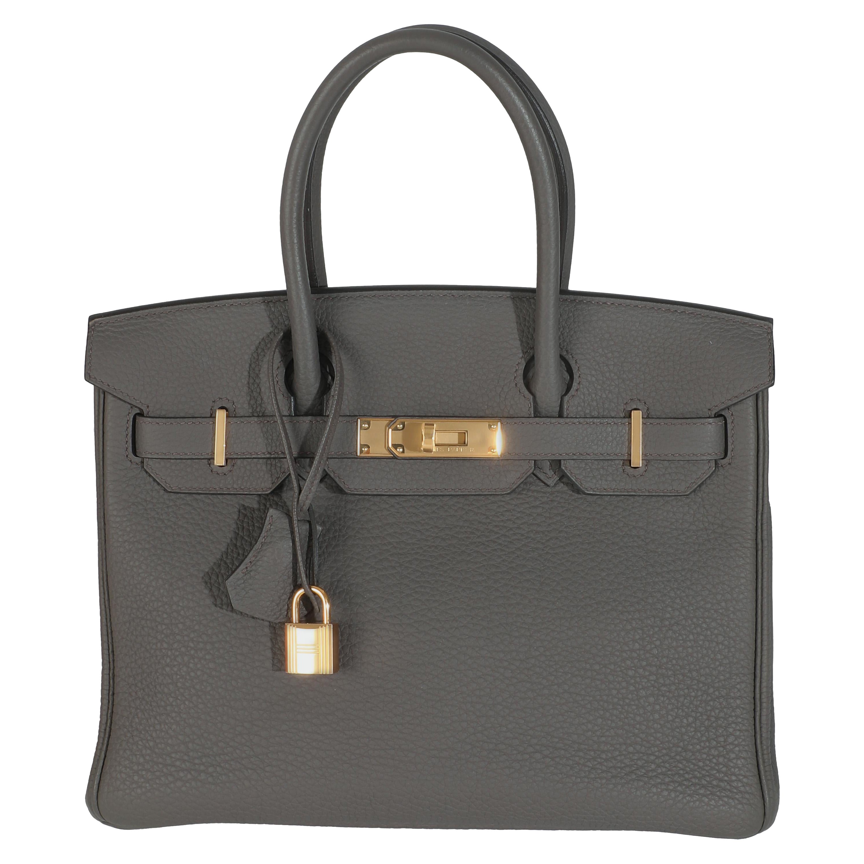 Hermès Etain Togo Birkin 30 GHW en venta