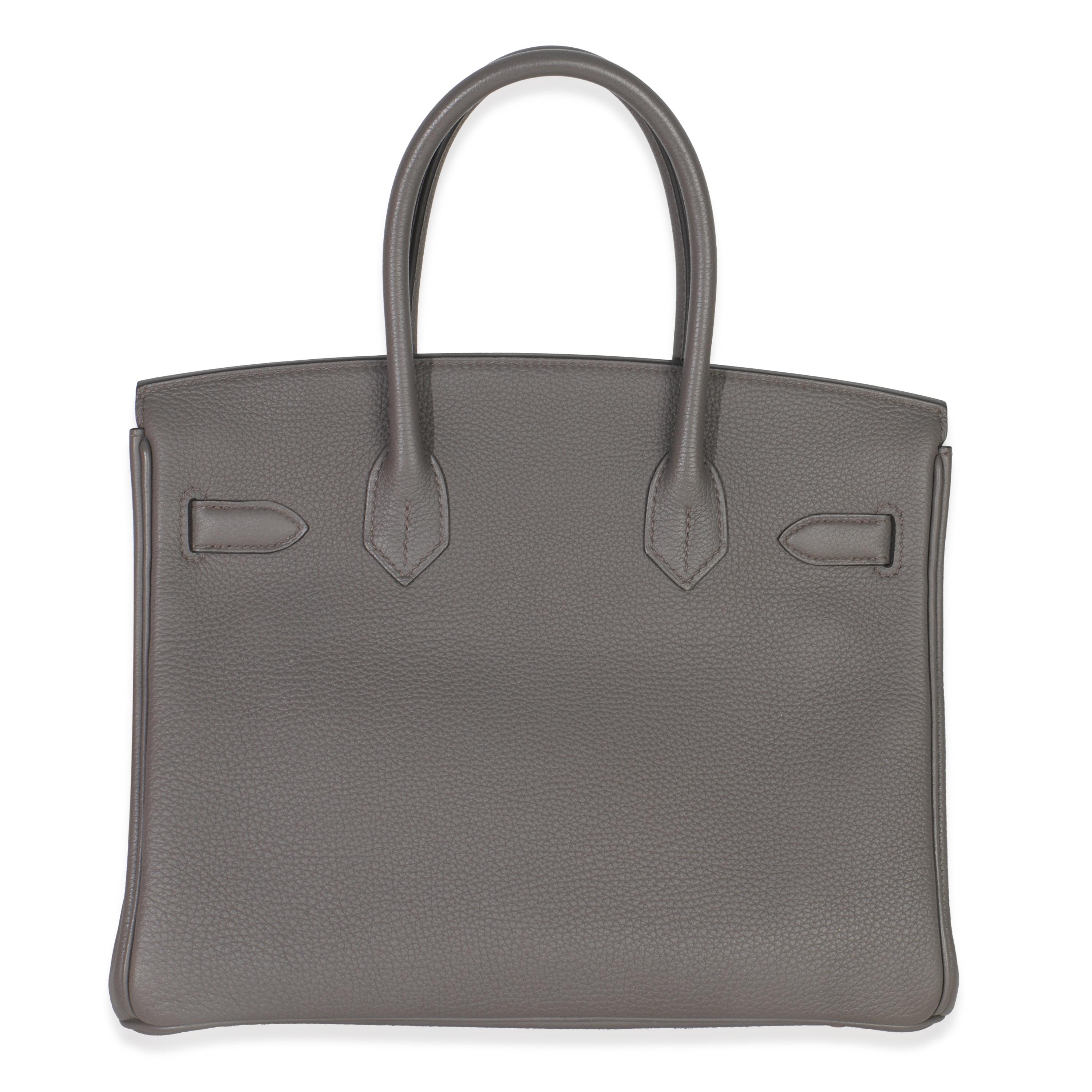 Hermès Etain Togo Birkin 30 RGHW im Angebot 2