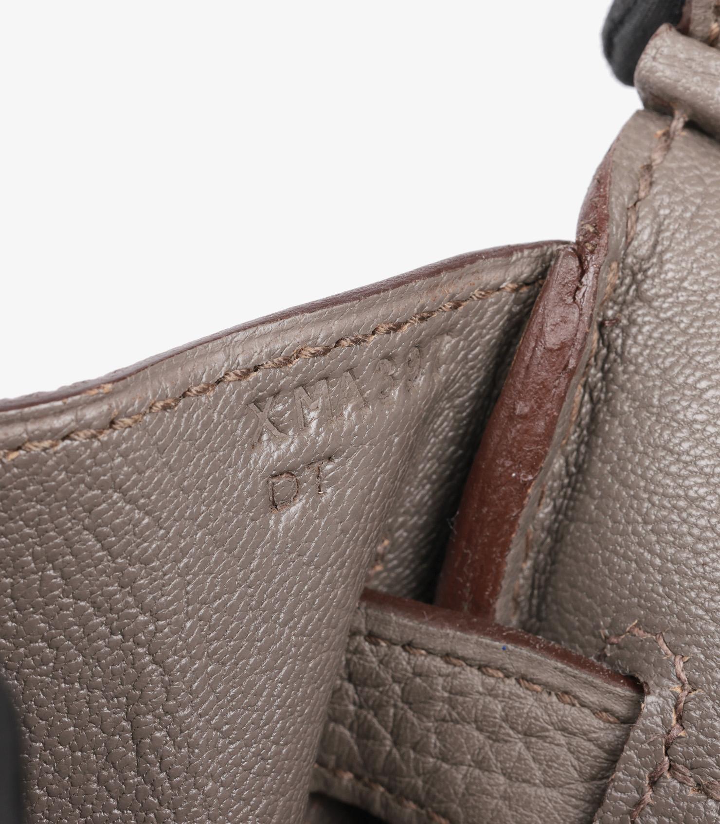 Hermès Etain Togo Leather Birkin 30cm Retourne 6