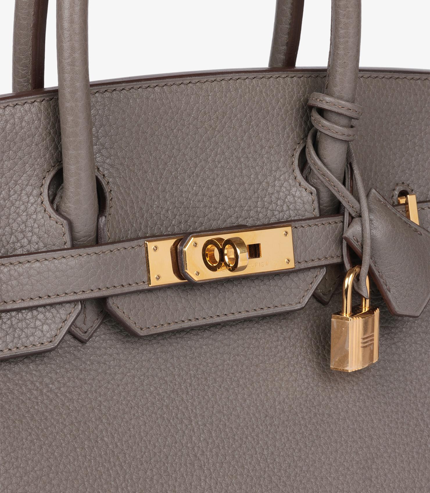 Hermès Etain Togo Leather Birkin 30cm Retourne 4
