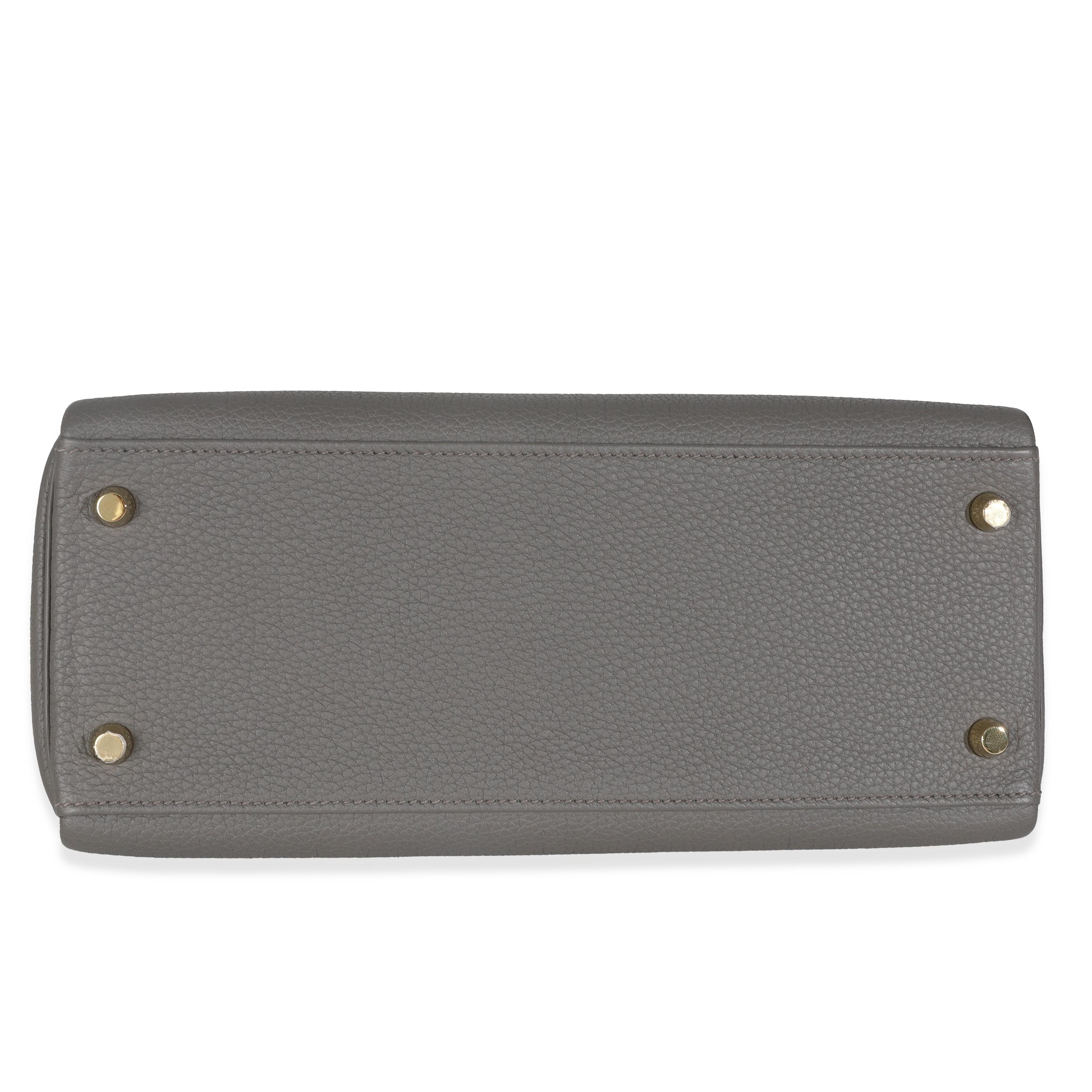 Hermès Etain Togo Retourne Kelly 28 GHW For Sale 1
