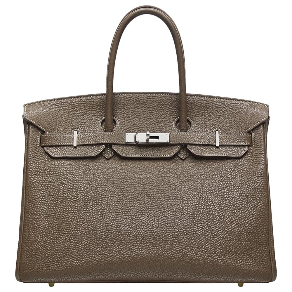 Hermès Etoupe 35cm Birkin Bag