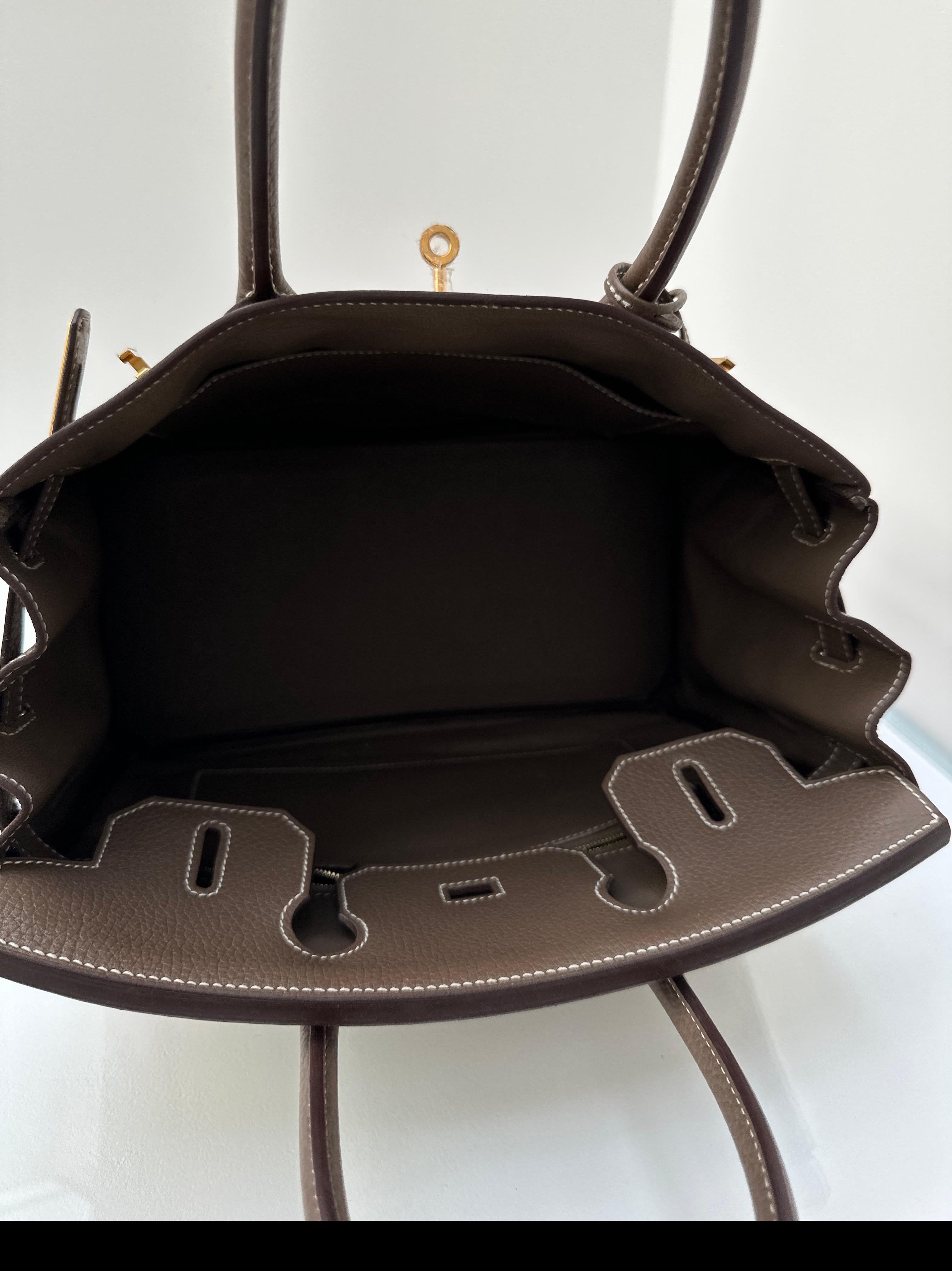 Hermès - Sac Birkin 30 couleur étoupe en vente 5