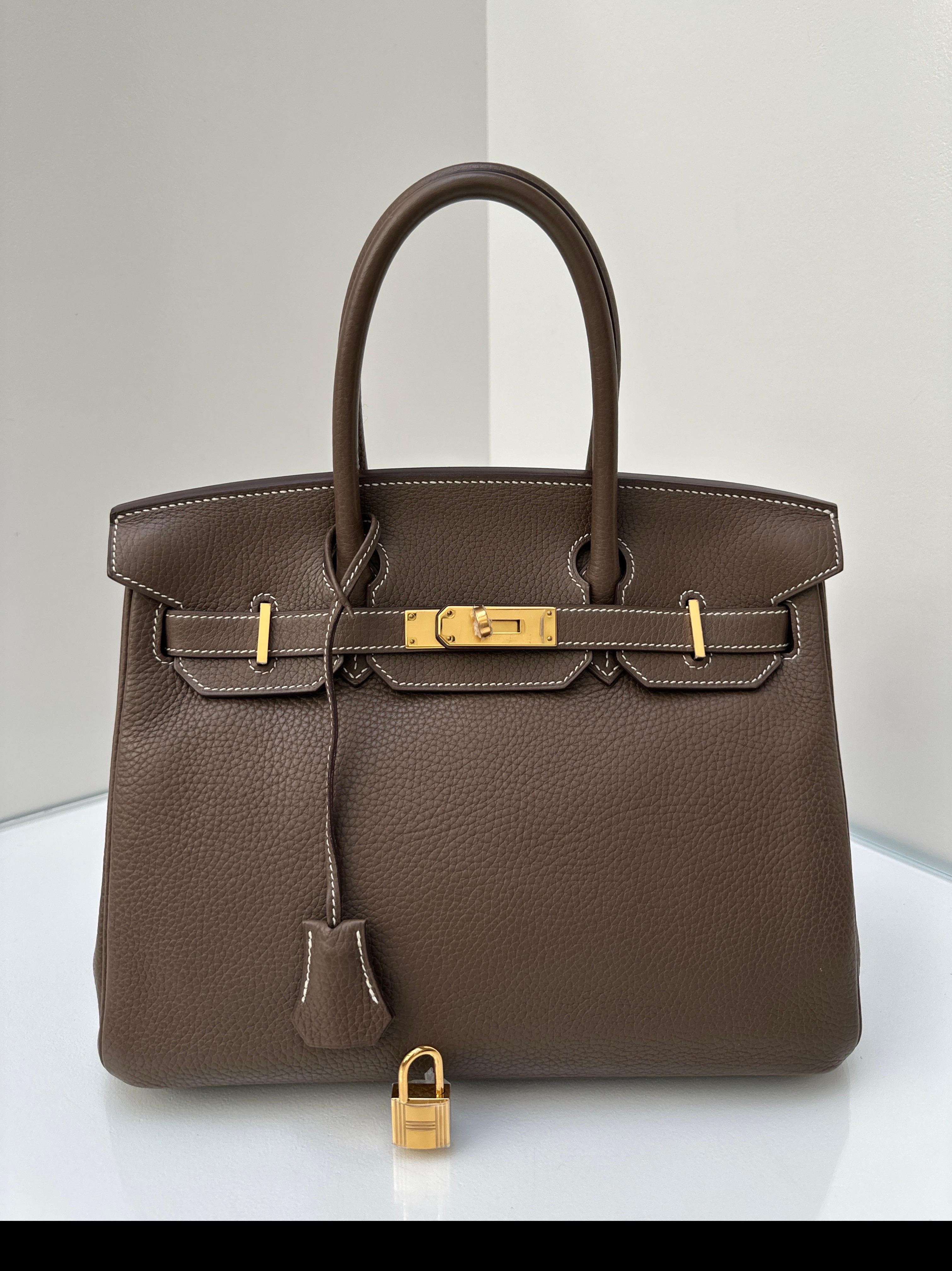Hermès - Sac Birkin 30 couleur étoupe en vente 6