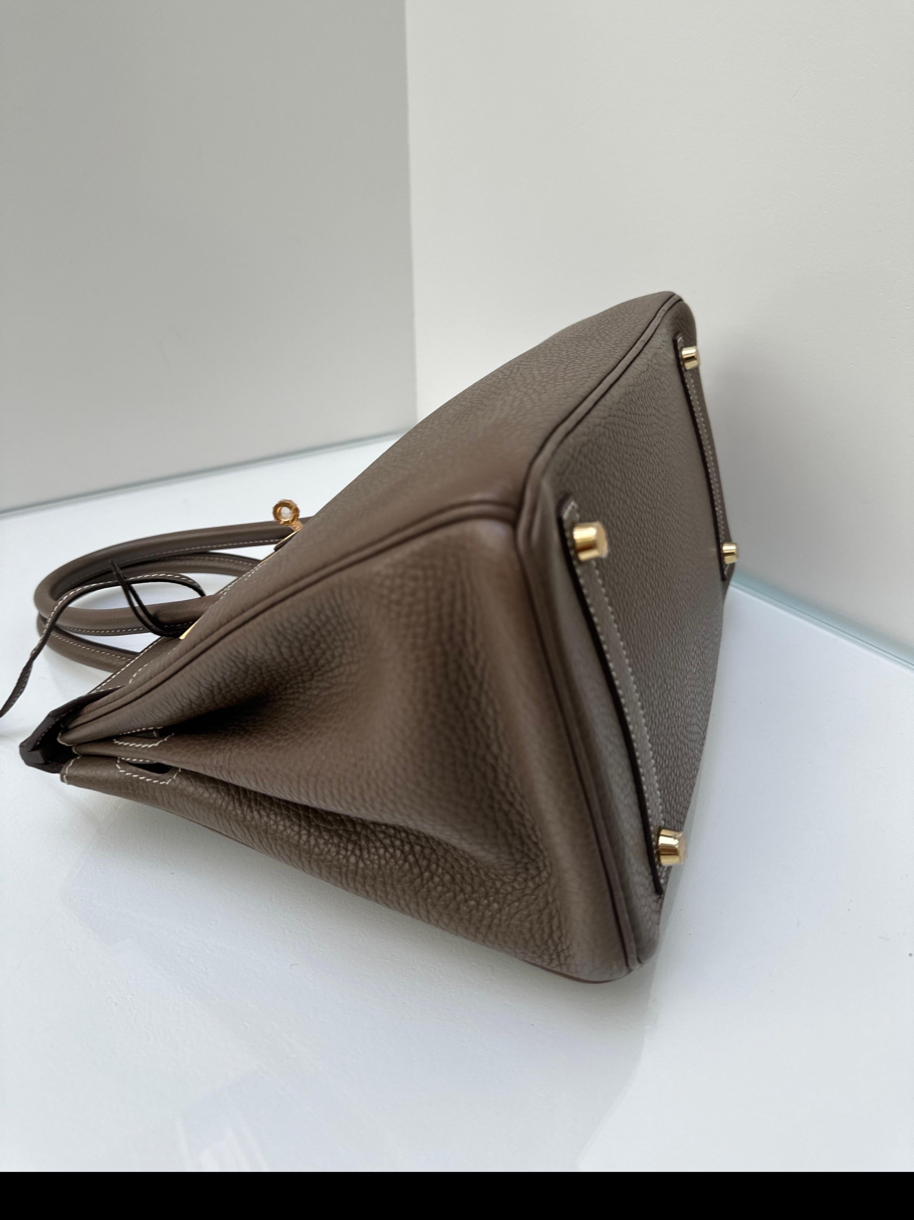 Hermès - Sac Birkin 30 couleur étoupe en vente 12