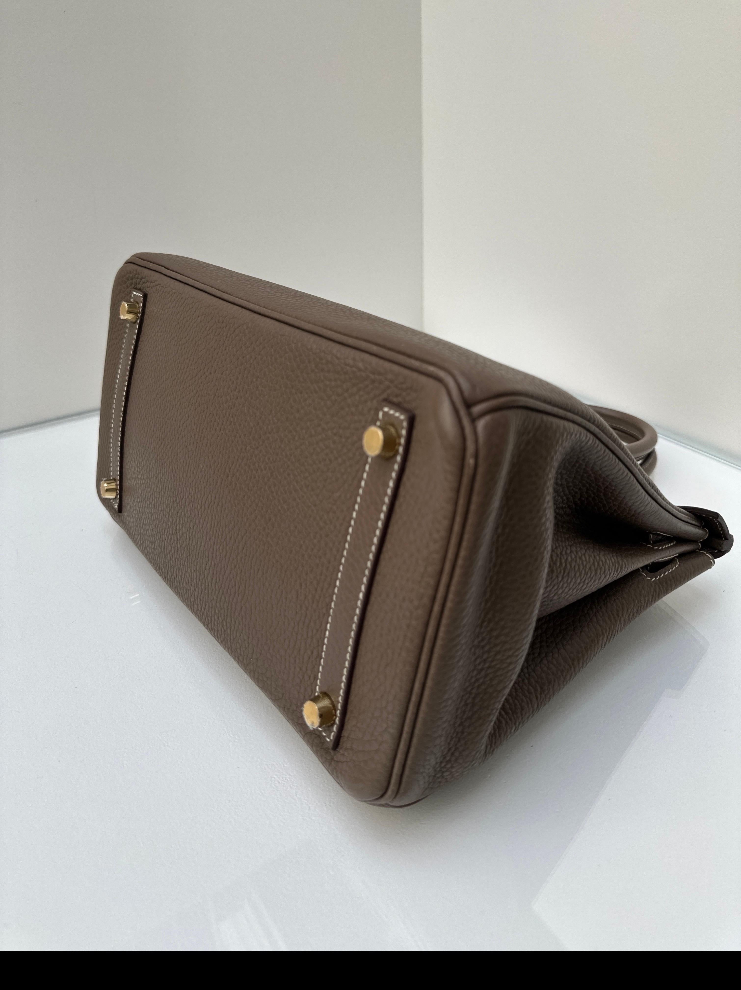 Hermès - Sac Birkin 30 couleur étoupe en vente 13