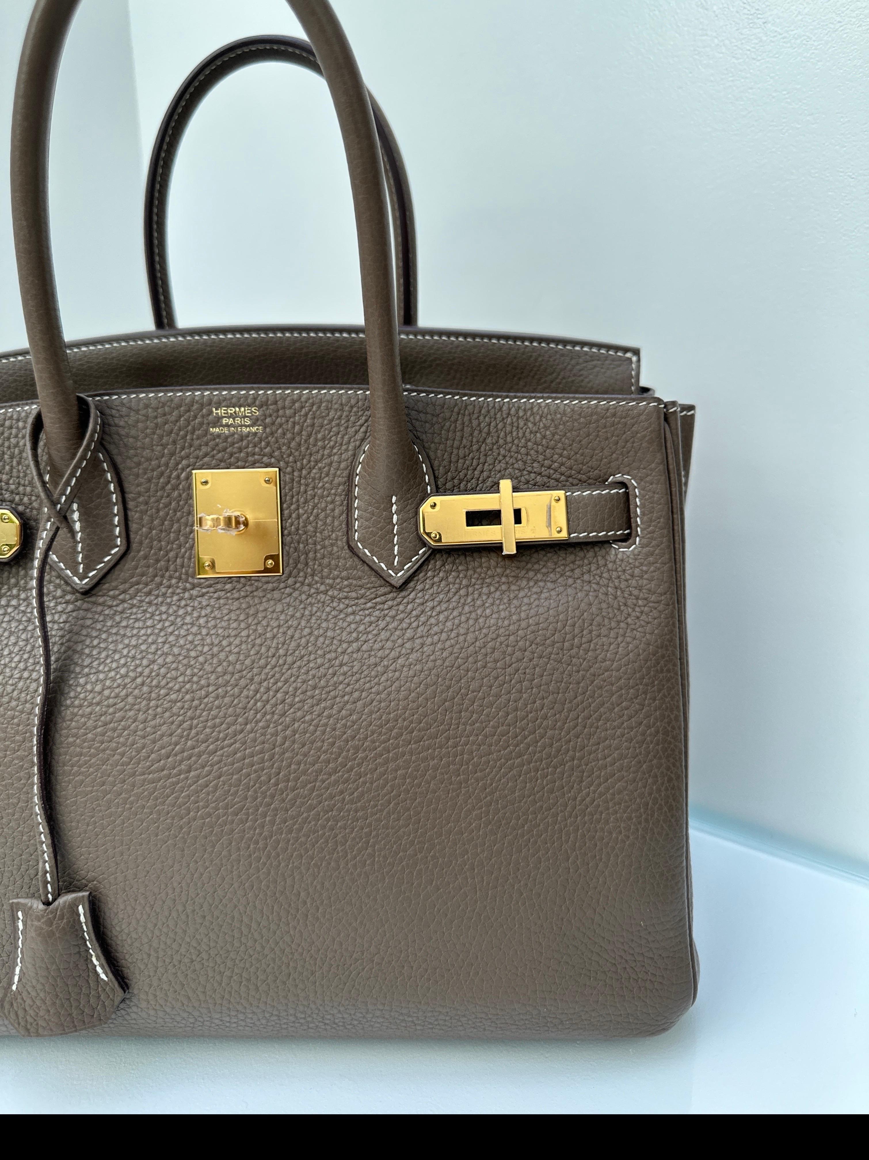 Hermès - Sac Birkin 30 couleur étoupe Excellent état - En vente à Athens, GA