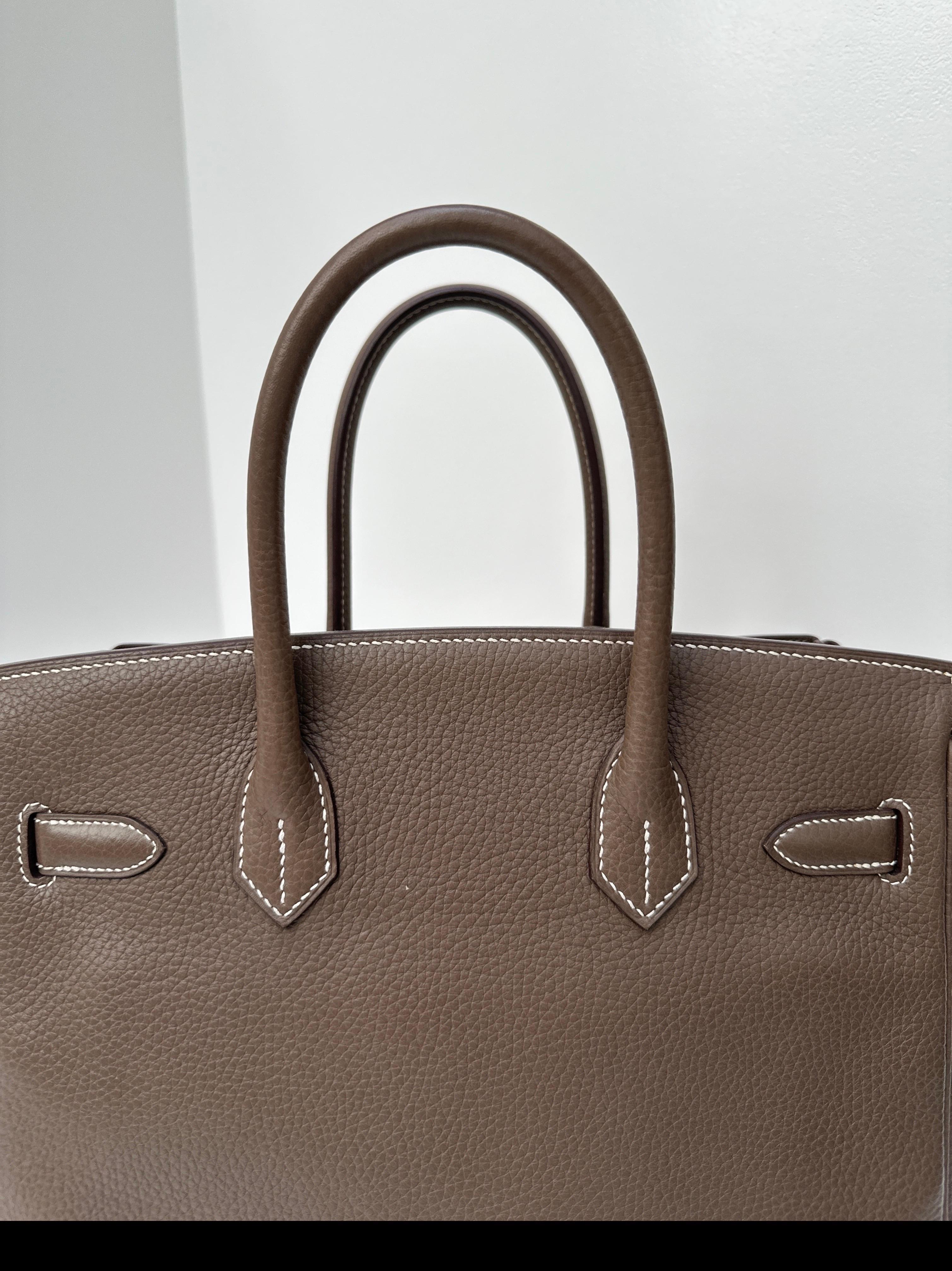Hermès - Sac Birkin 30 couleur étoupe en vente 1