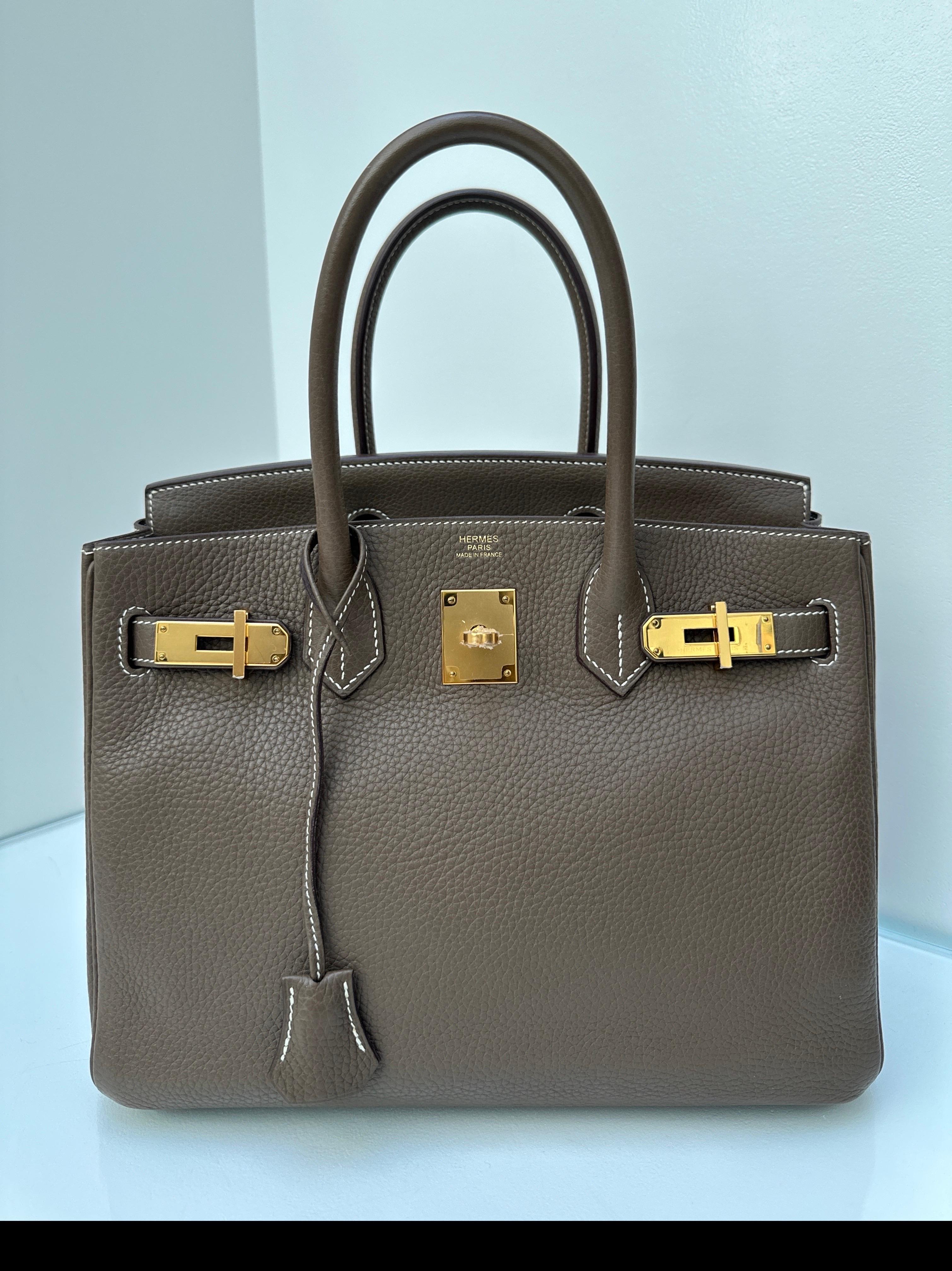 Hermès - Sac Birkin 30 couleur étoupe