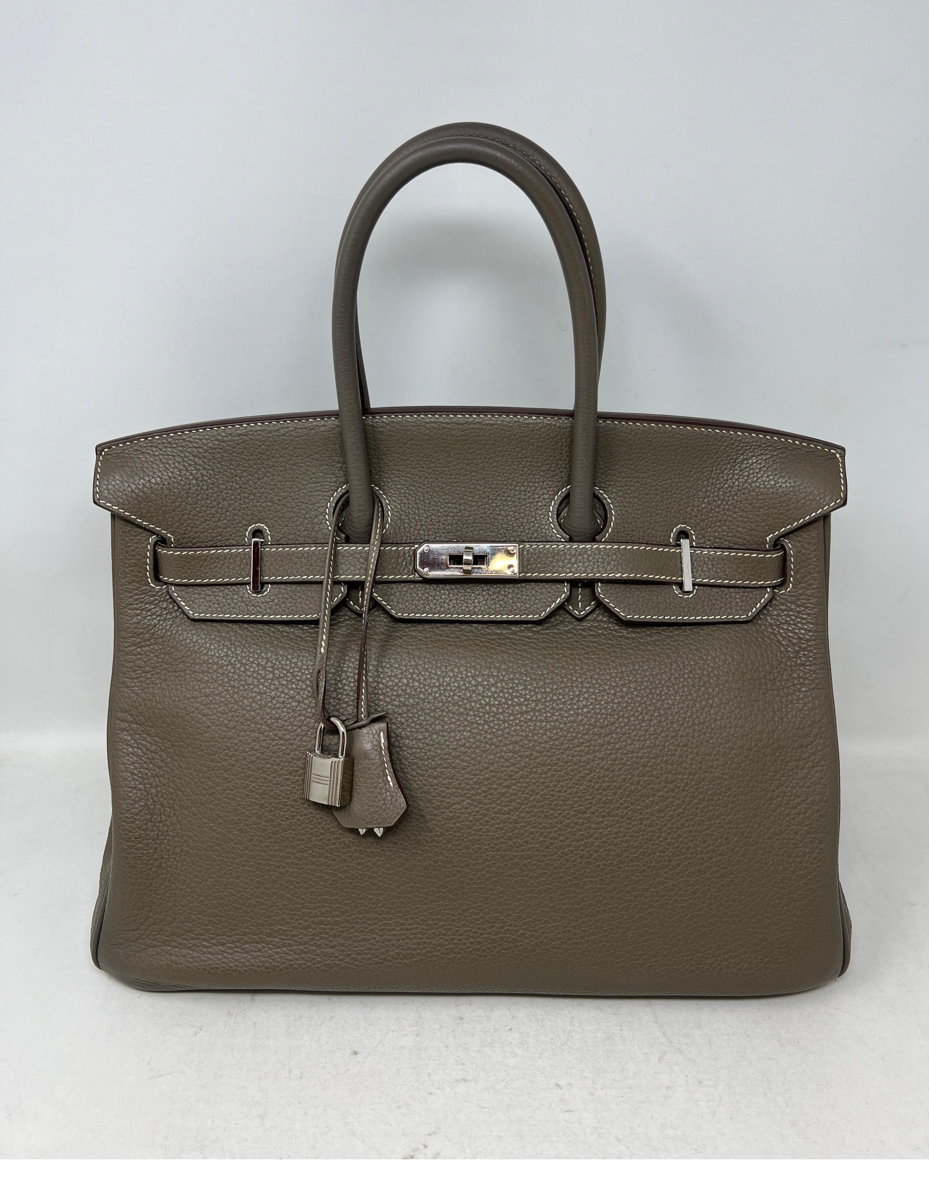 Hermès - Sac Birkin 35 couleur étoupe 6