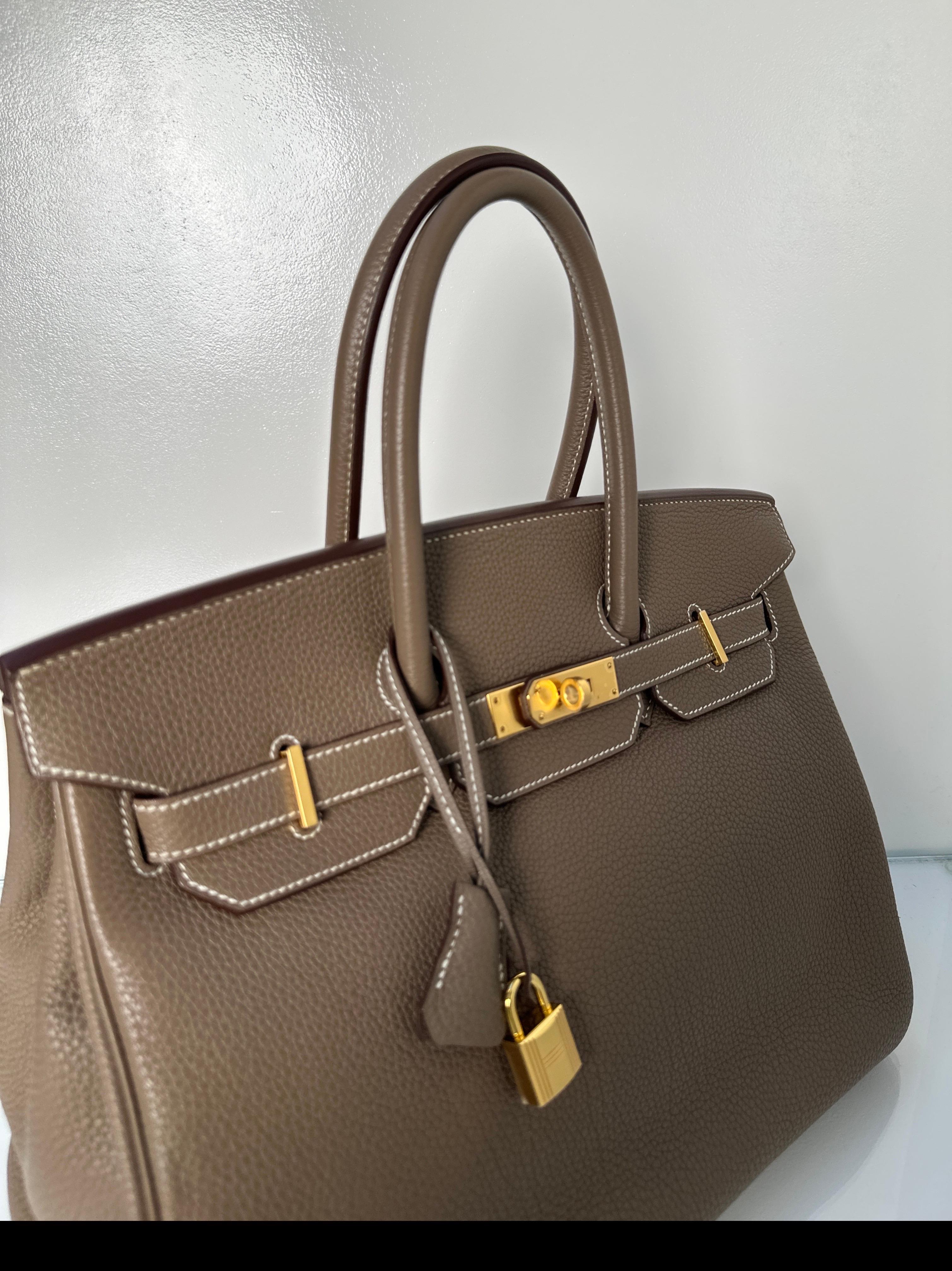 Hermes Etoupe Birkin 35 Bag 5