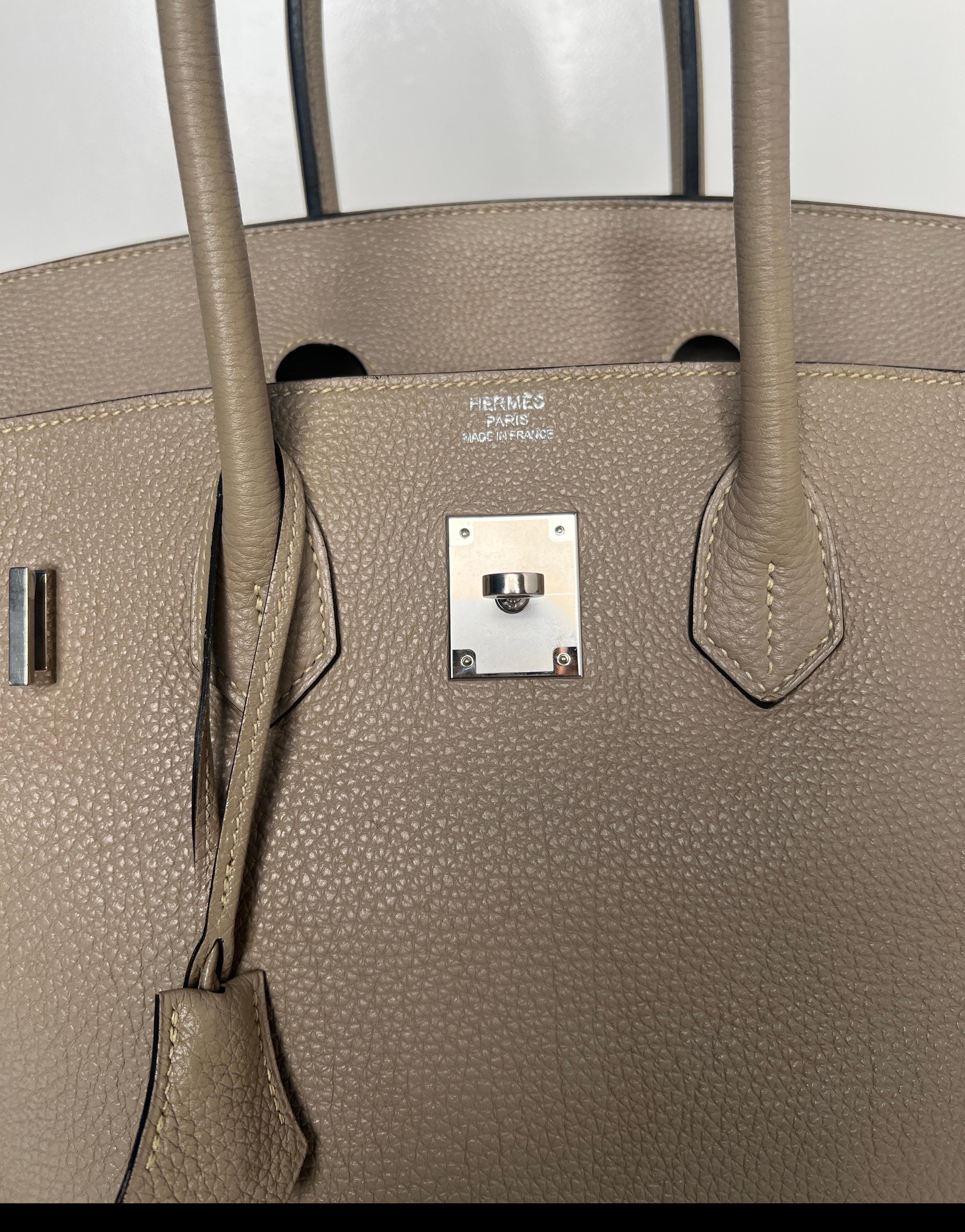 Hermes Etoupe Birkin 35 Bag 5