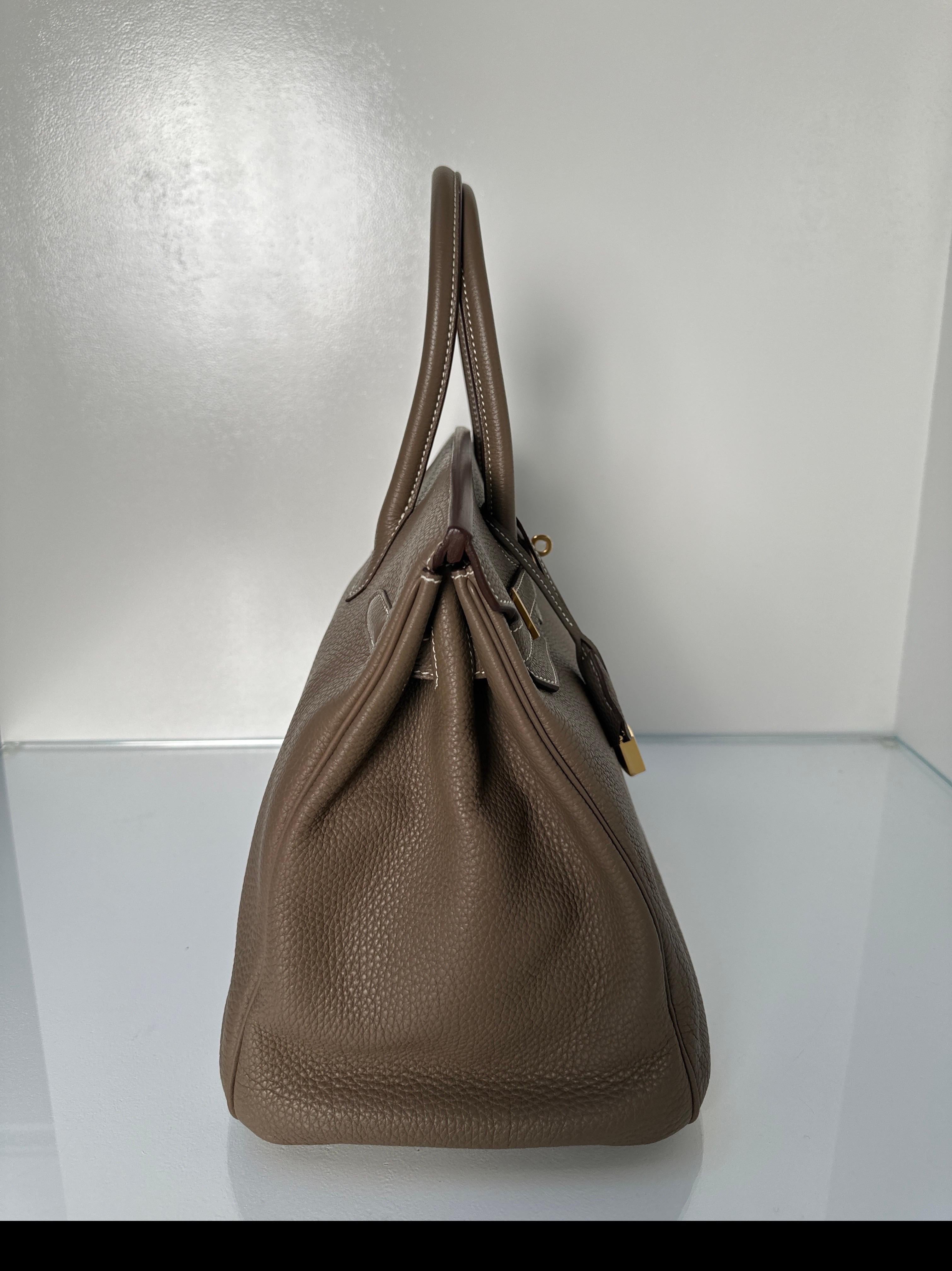 Hermes Etoupe Birkin 35 Bag 6