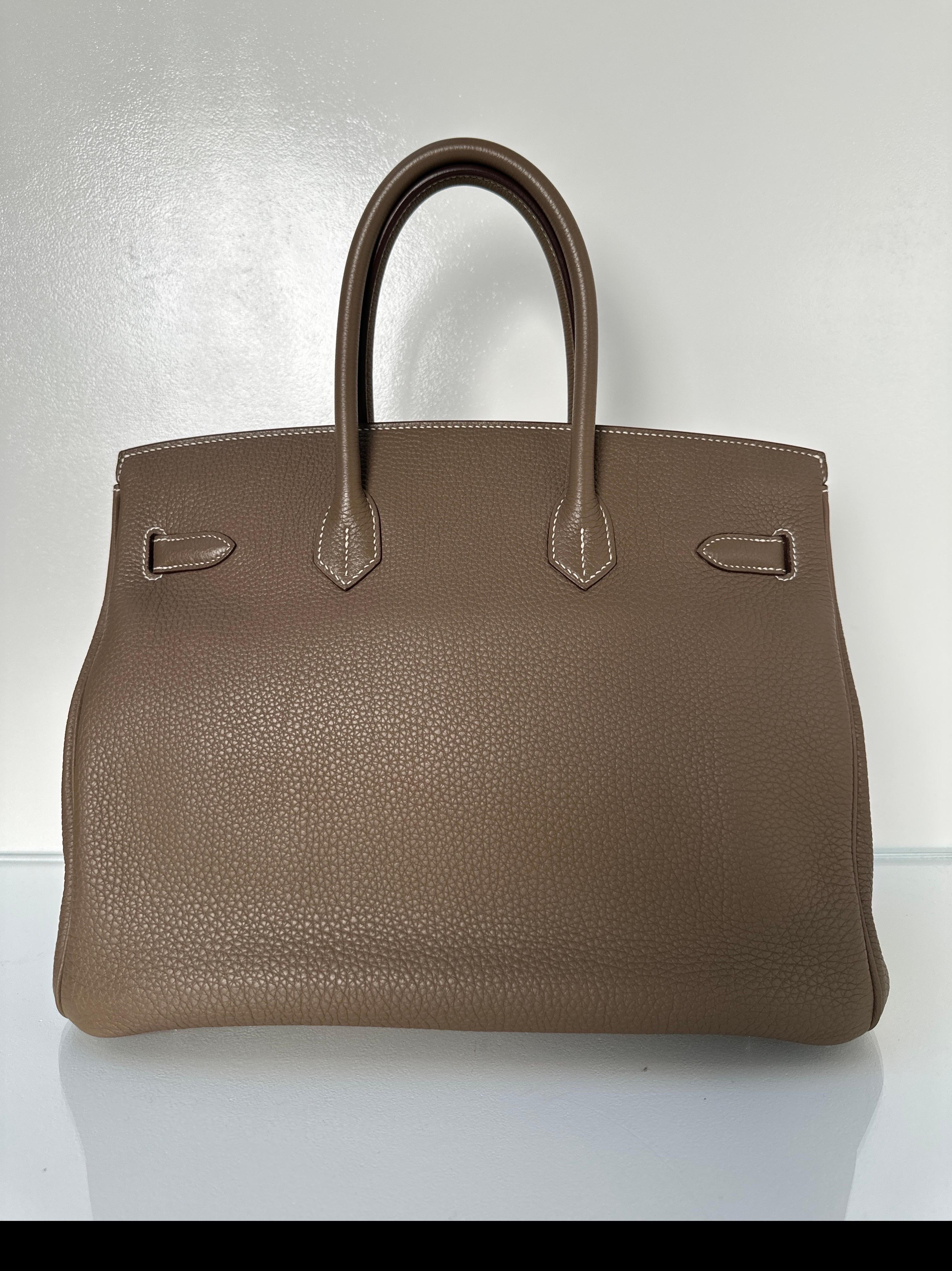 Hermes Etoupe Birkin 35 Bag 7