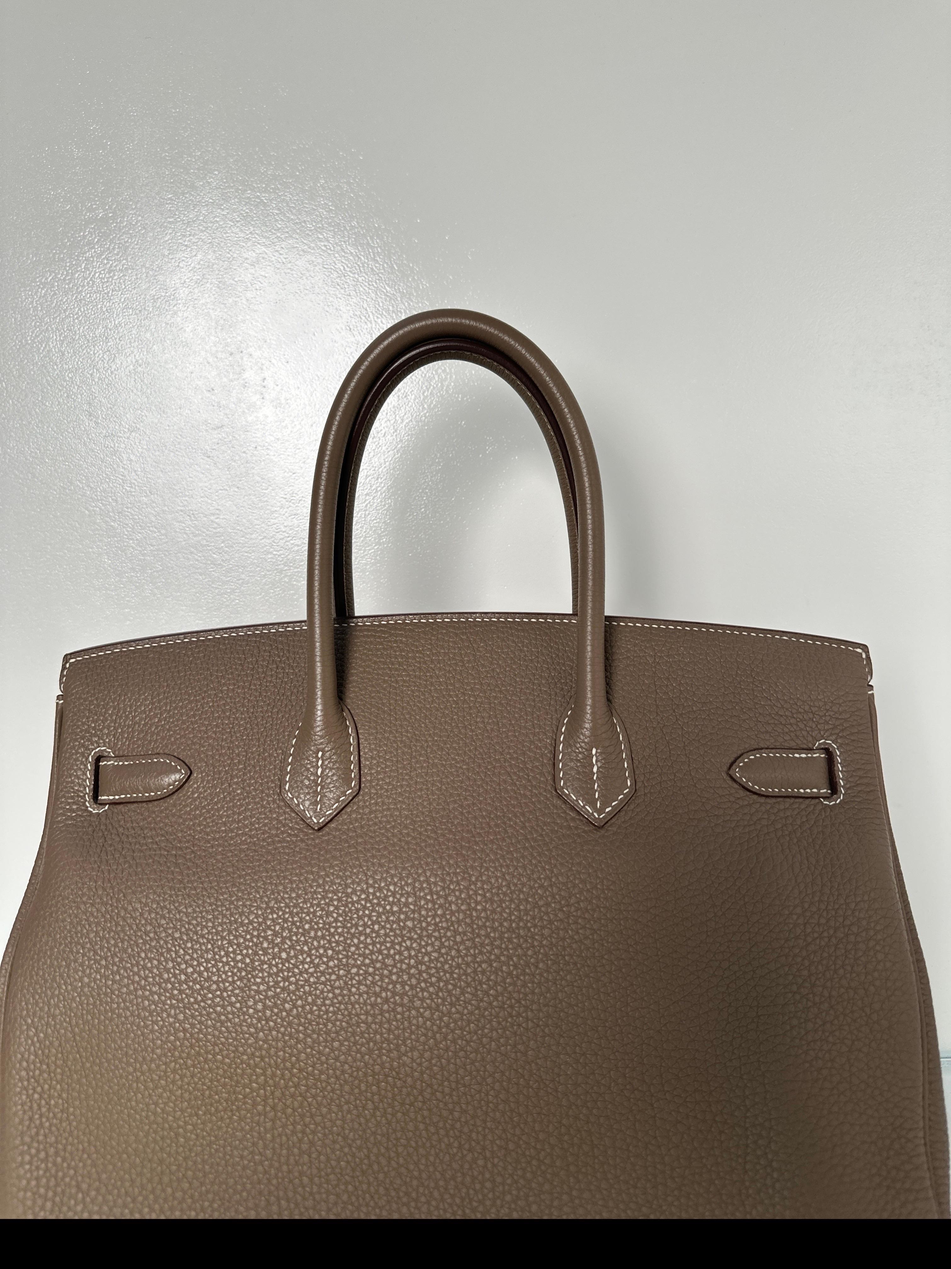 Hermes Etoupe Birkin 35 Bag 8
