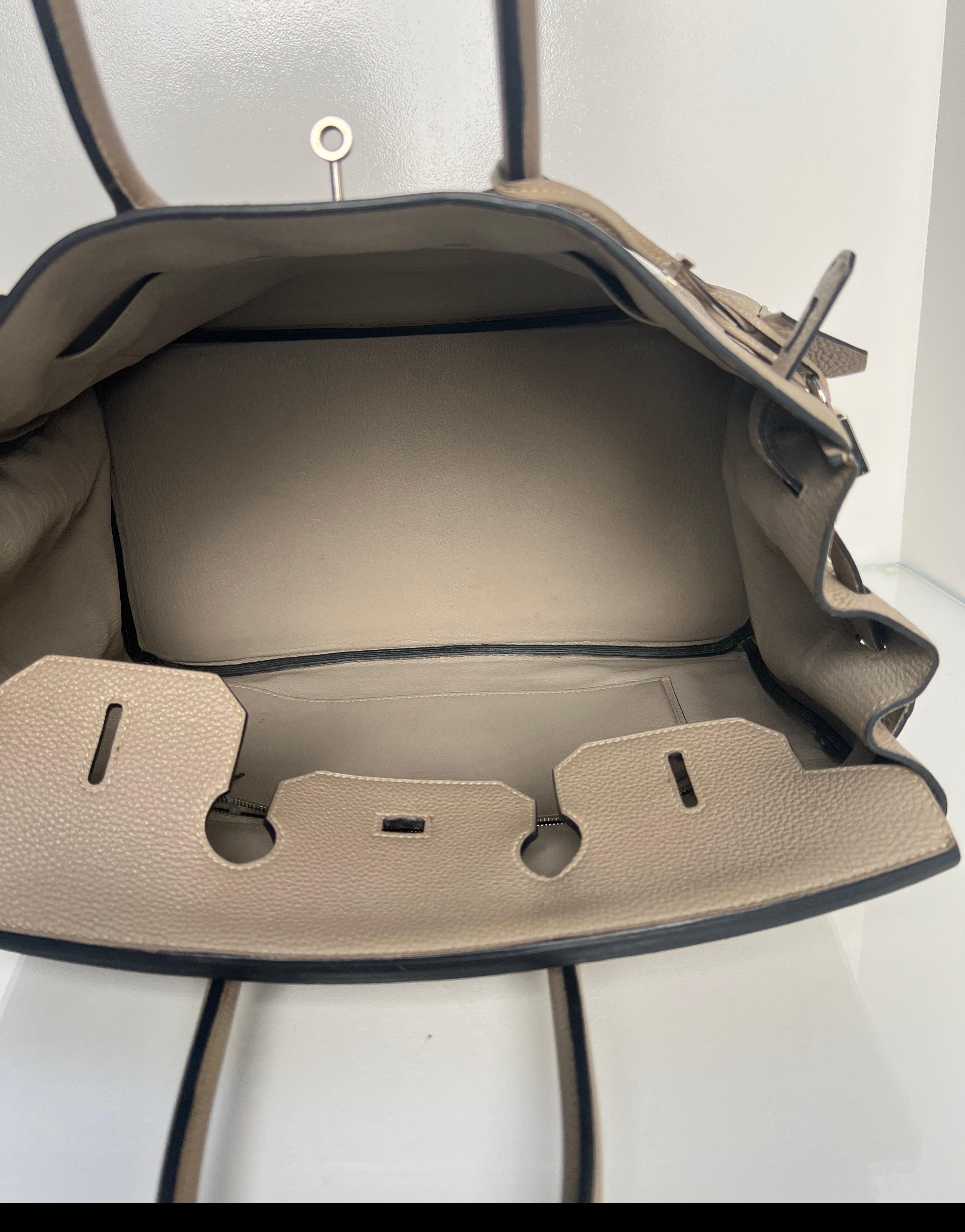 Borsa Hermes Etoupe Birkin 35 in vendita 8