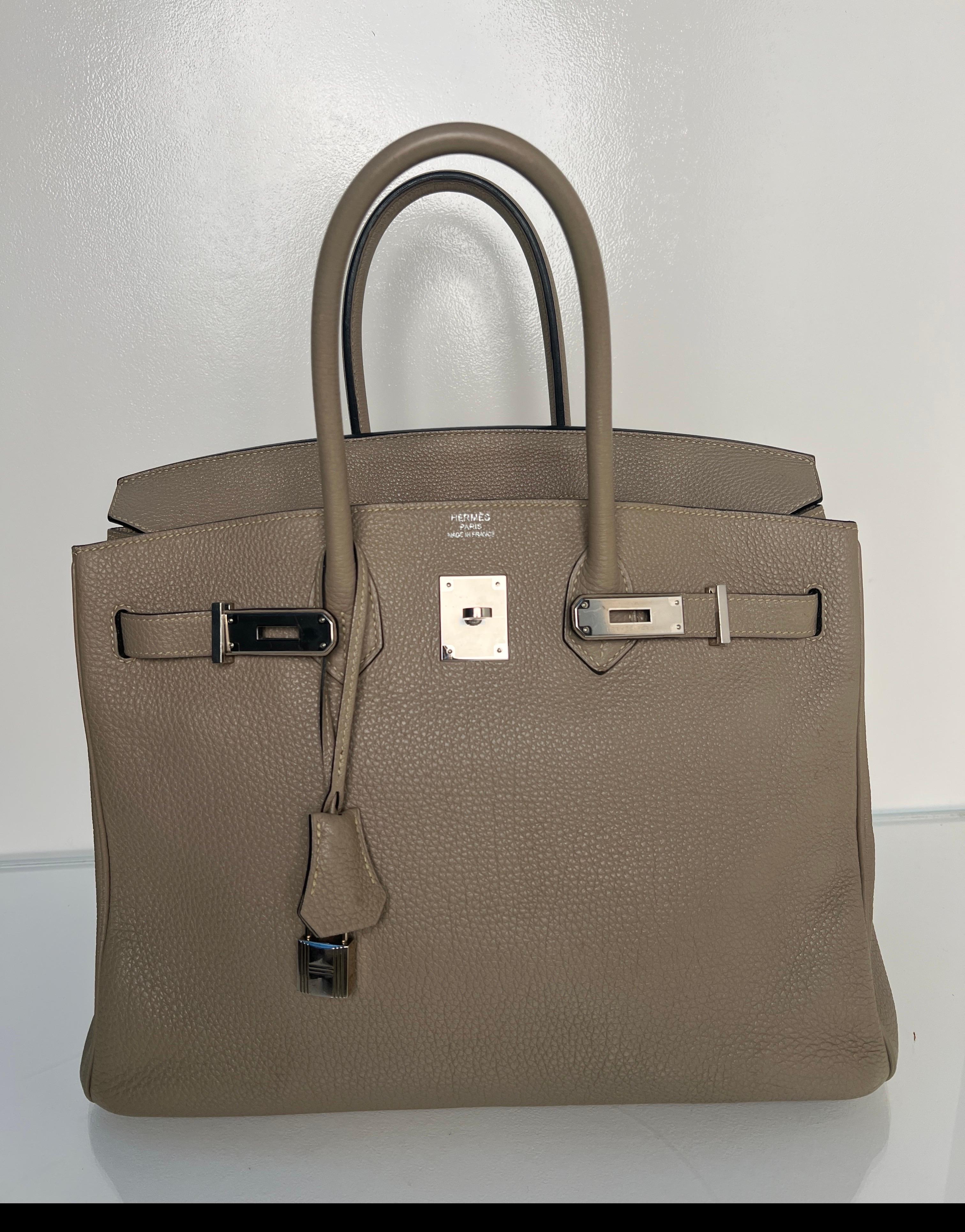 Hermes Etoupe Birkin 35 Bag 9