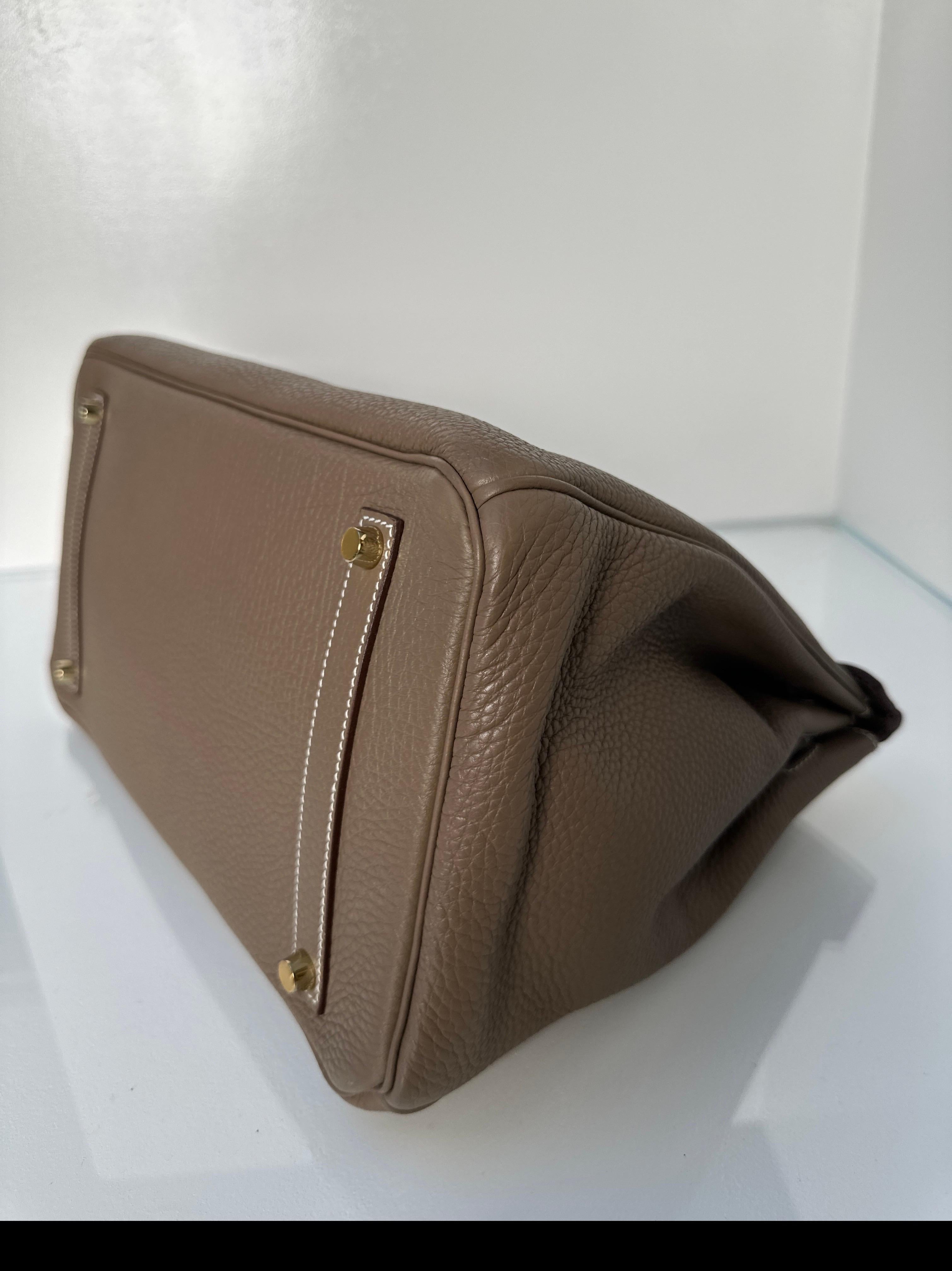 Hermes Etoupe Birkin 35 Bag 11