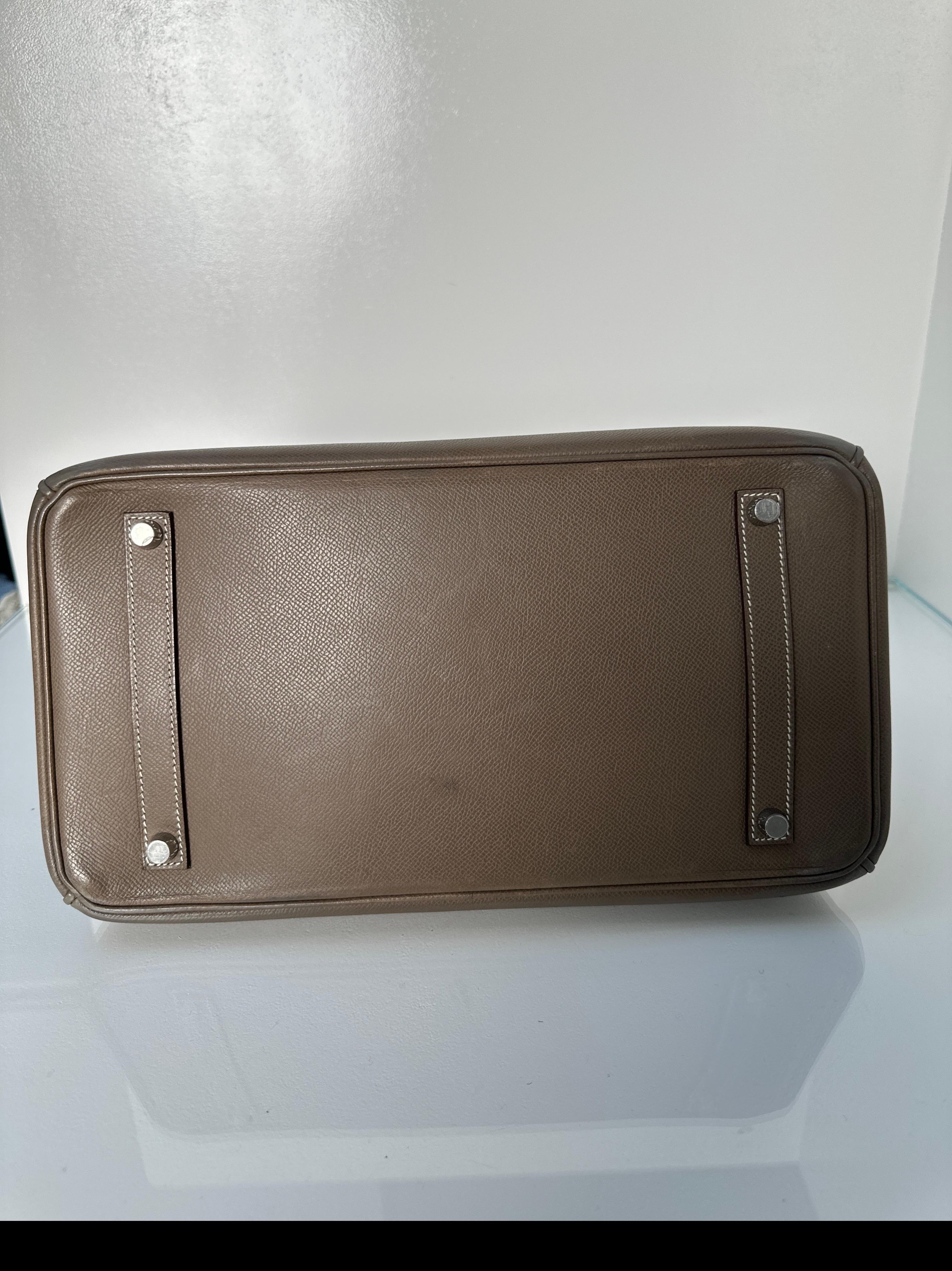 Hermes Etoupe Birkin 35 Bag 11