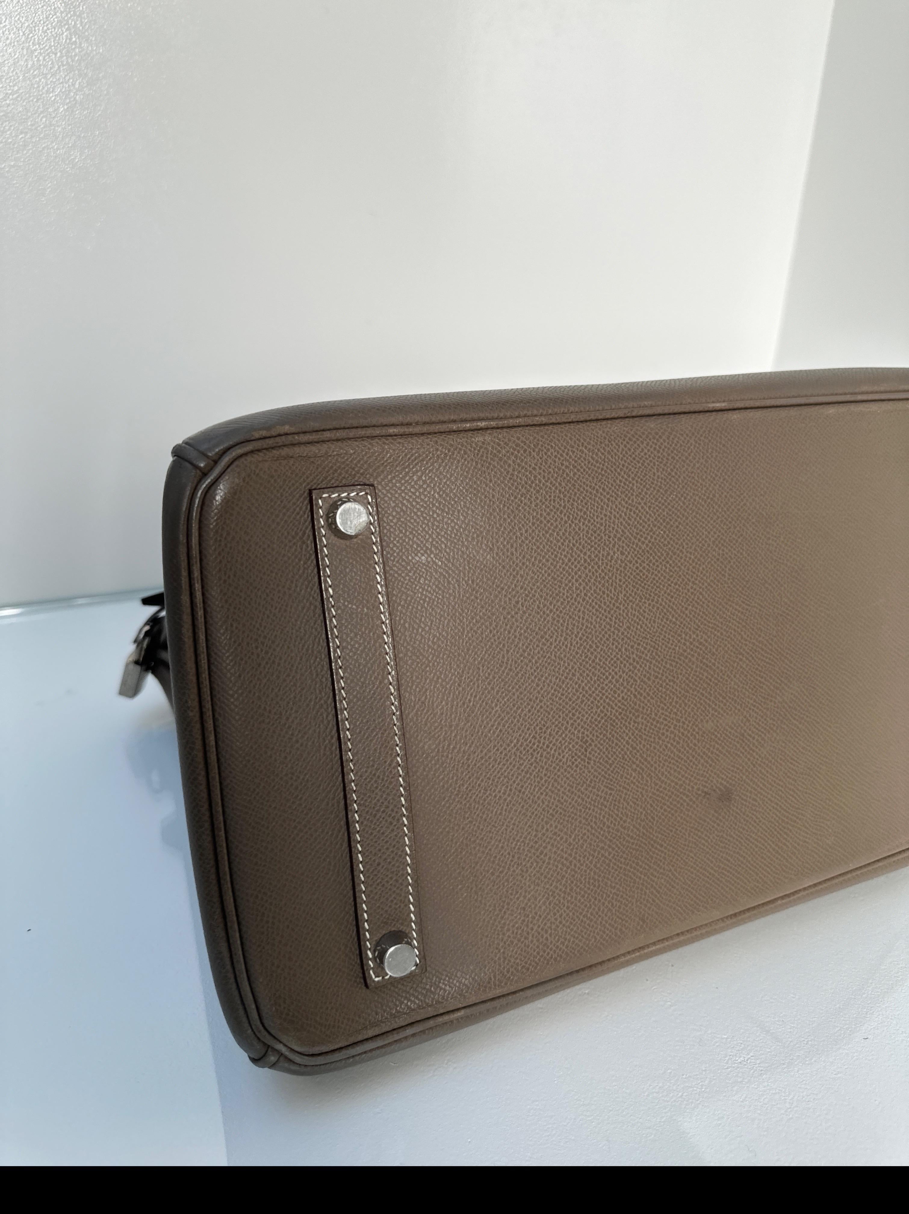 Hermes Etoupe Birkin 35 Bag 12