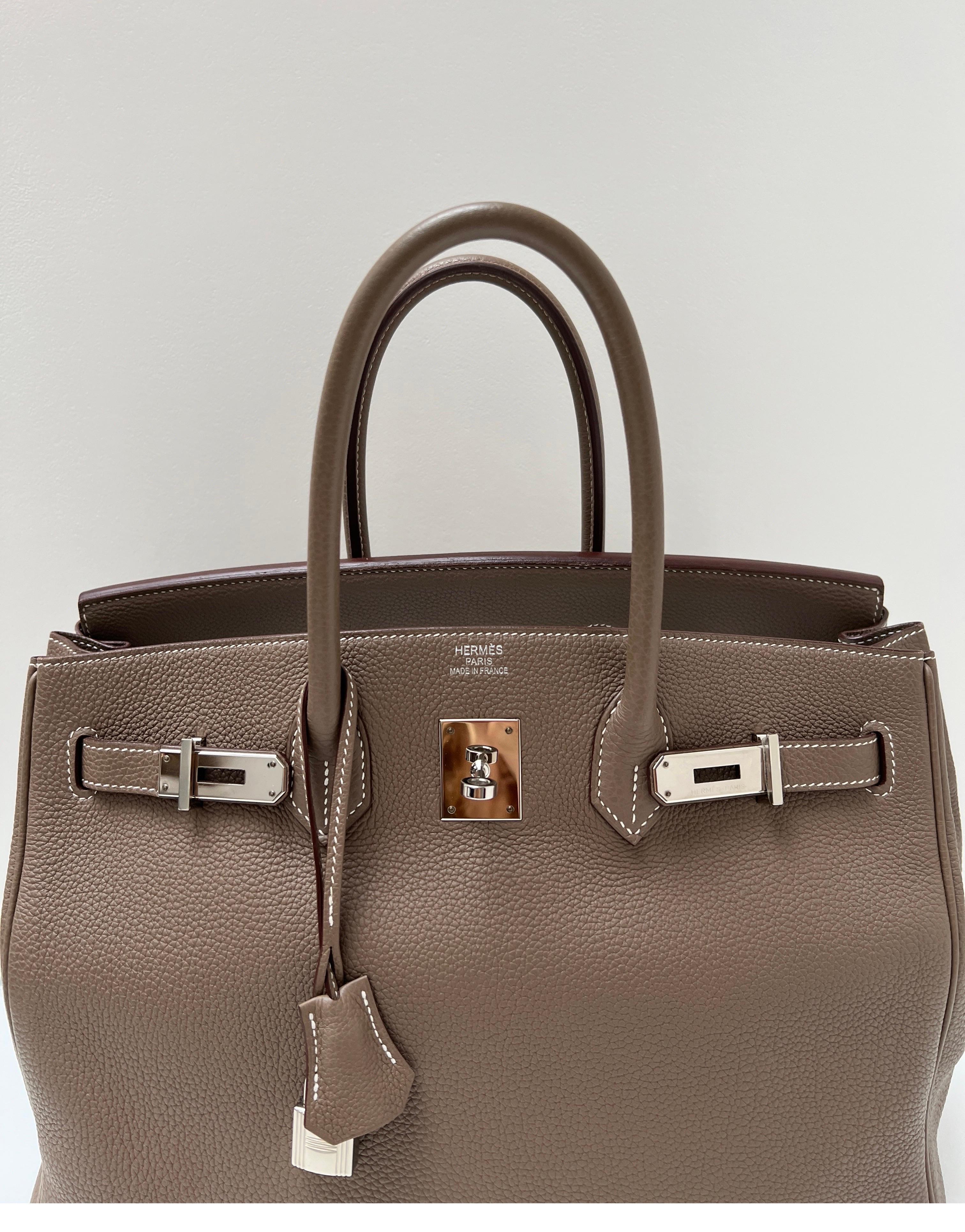 Hermes Etoupe Birkin 35 Bag 13
